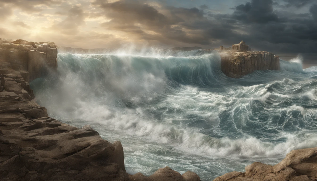 The Ten Commandments of Moses,Exodus,The ocean cracks