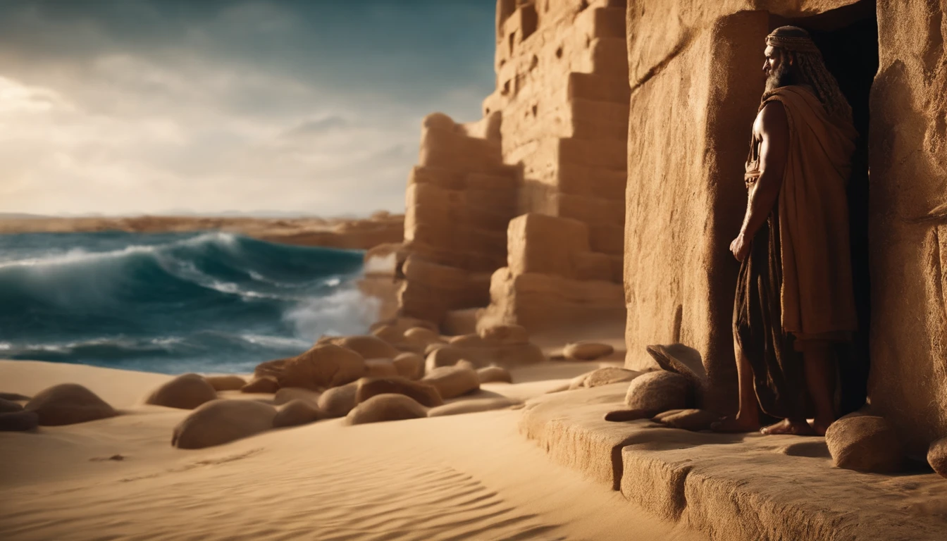 The Ten Commandments of Moses,Exodus,The ocean cracks