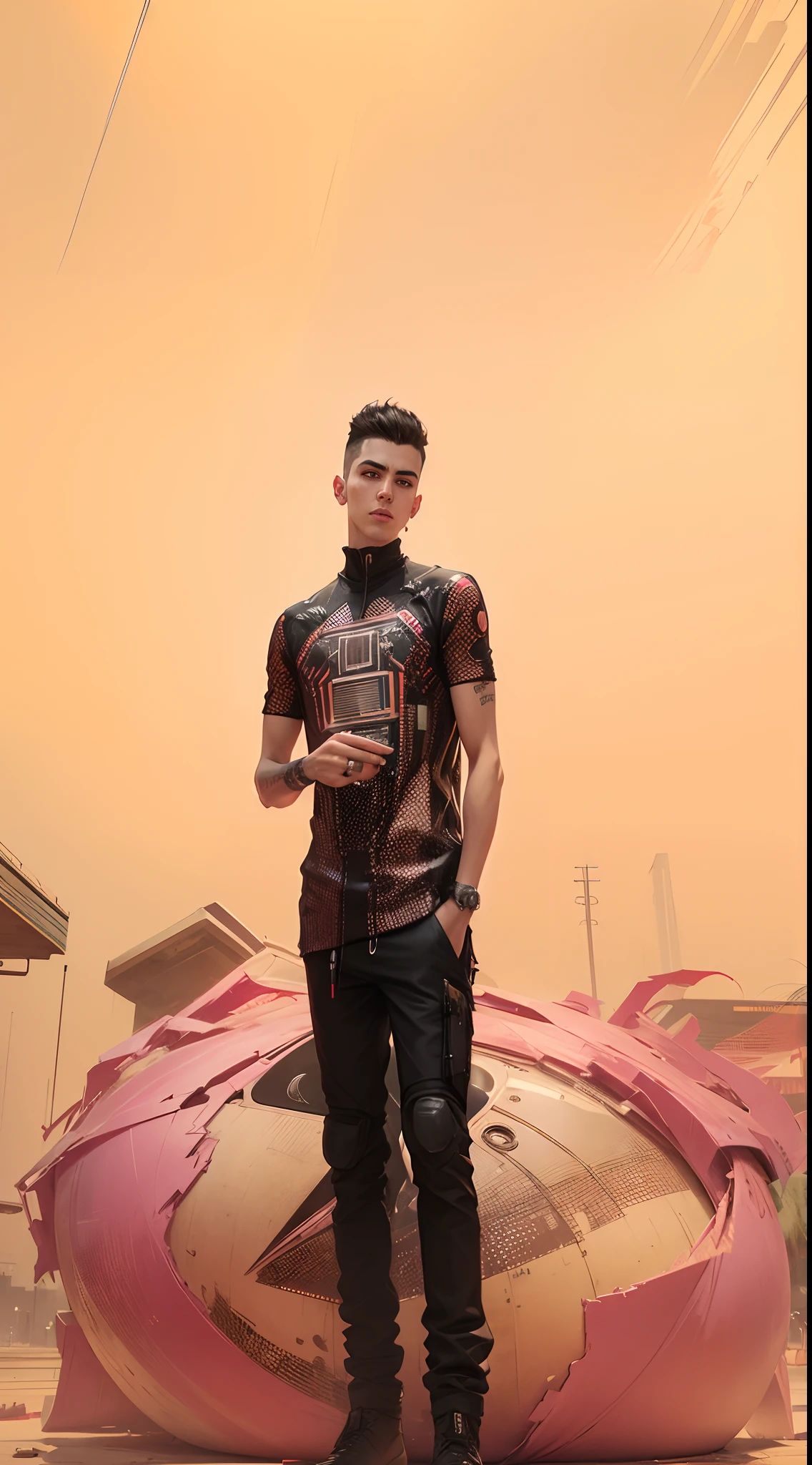Change background cyberpunk handsome  boy .realistic face .8k ultra realistic