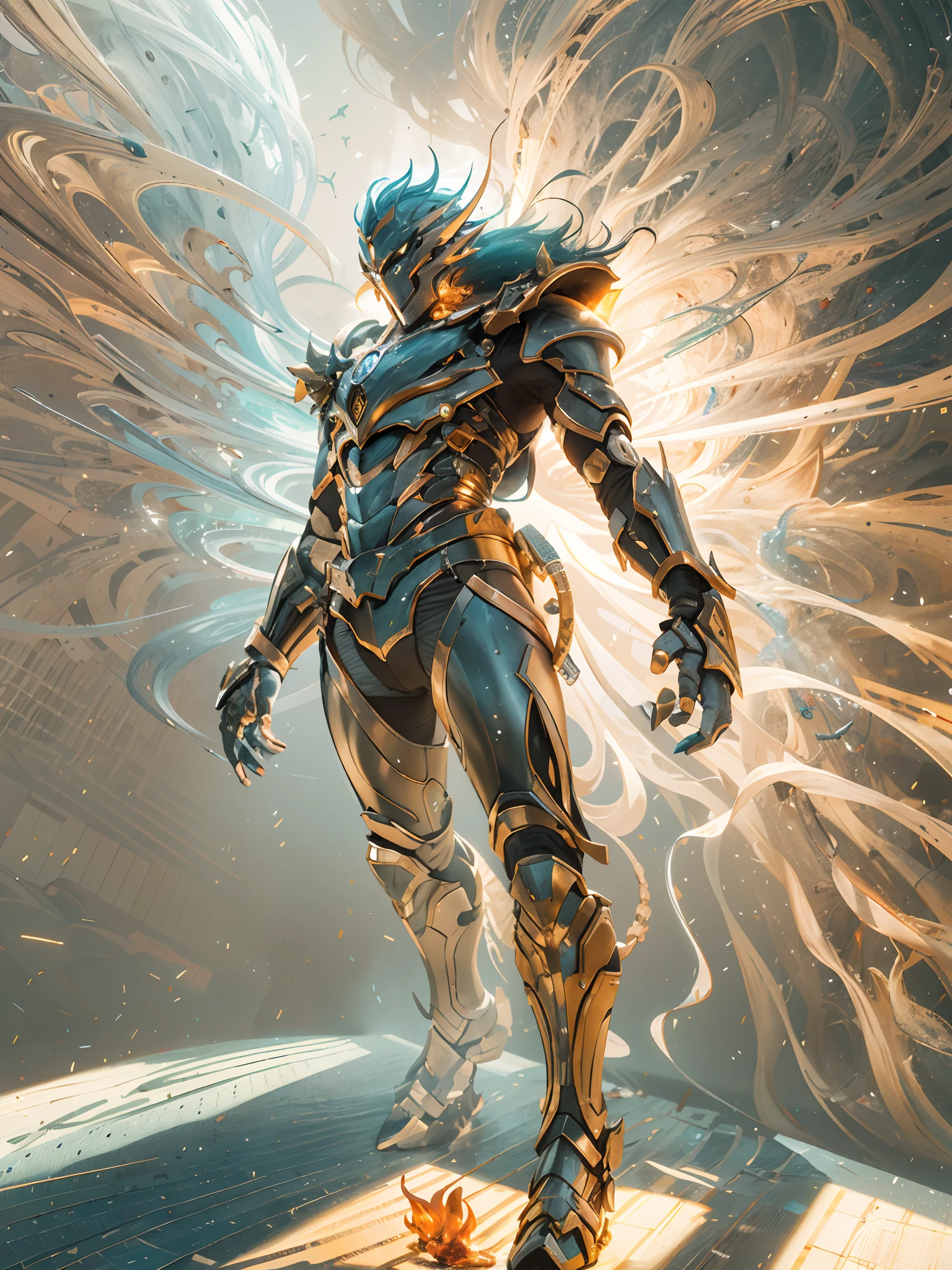 absurdes, high resolucion, The ultra-detailliert, (1Girl:1.3), break , Sun Knight, Solar Magic, Light manipulation, Radiant power, Attack the sun's rays, The aura of heat, Bright armor pedestal , Photo manipulation, Changed Reality, fantastical scenes, digital art, Creative Editing, evocative narratives, Amazing visual relaxation , Kinetic Art, Moving sculptures, Machine Fabrication, Interactive installation, dynamic movement, Engineering ingenuity, striking visuals, Brunette Boy,