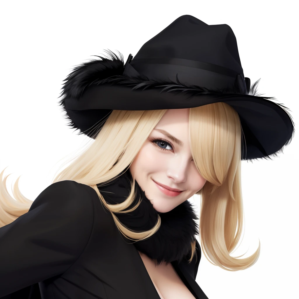 (masterpiece), (best quality)
BREAK cynthia \(pokemon\), fur collar, black coat, fur-trimmed coat, black shirt, black pants, cleavage
BREAK hand on hip, arm at side, confident, looking at viewer, smile, (smirk:0.6), blonde, up close