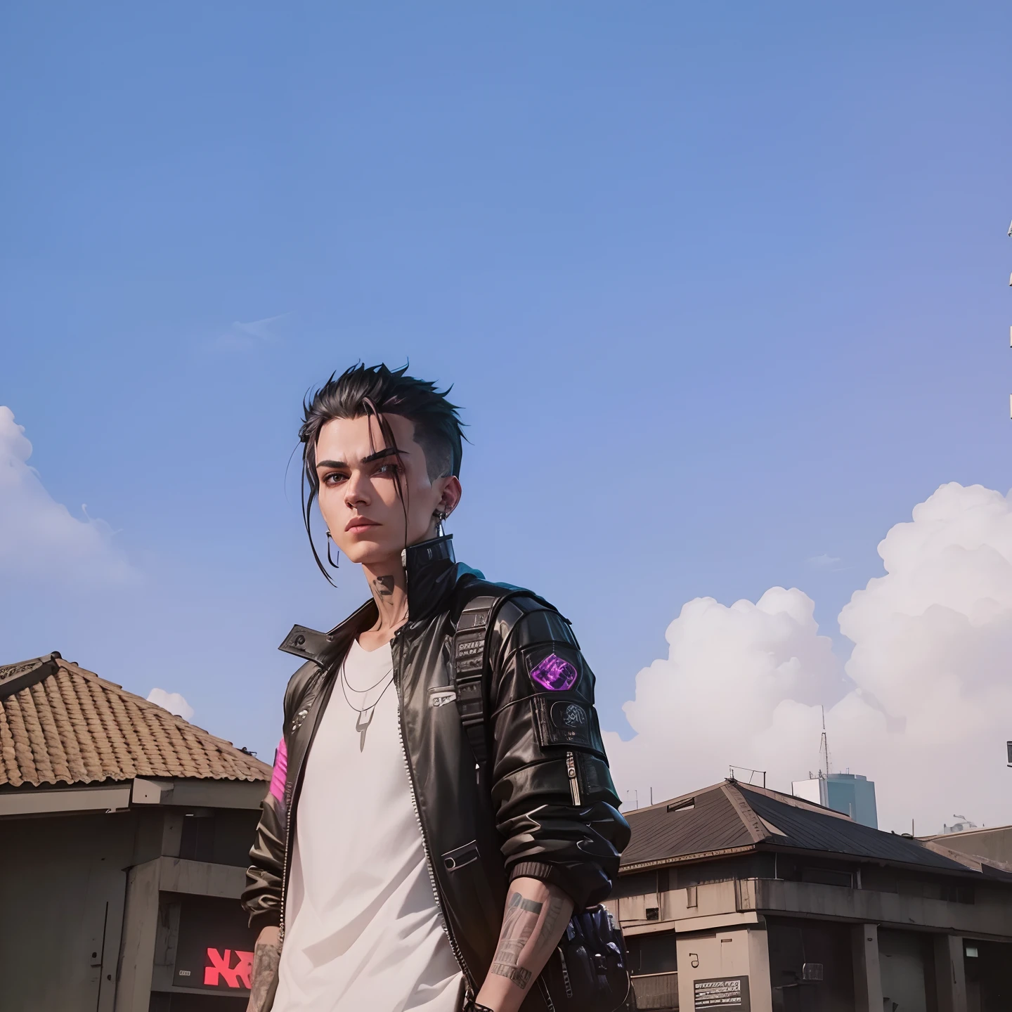 there is a man in a black and green outfit with a backpack, cyberpunk streetwear, cyberpunk suit, cyberpunk street goon, cyberpunk wearing, cyberpunk techwear, muted cyberpunk style, has cyberpunk style, style of cyberpunk, wearing cyberpunk streetwear, cyberpunk soldier, hyper-realistic cyberpunk style, cyberpunk character design, all black cyberpunk clothes, crow in cyber armour, cyberpunk clothes