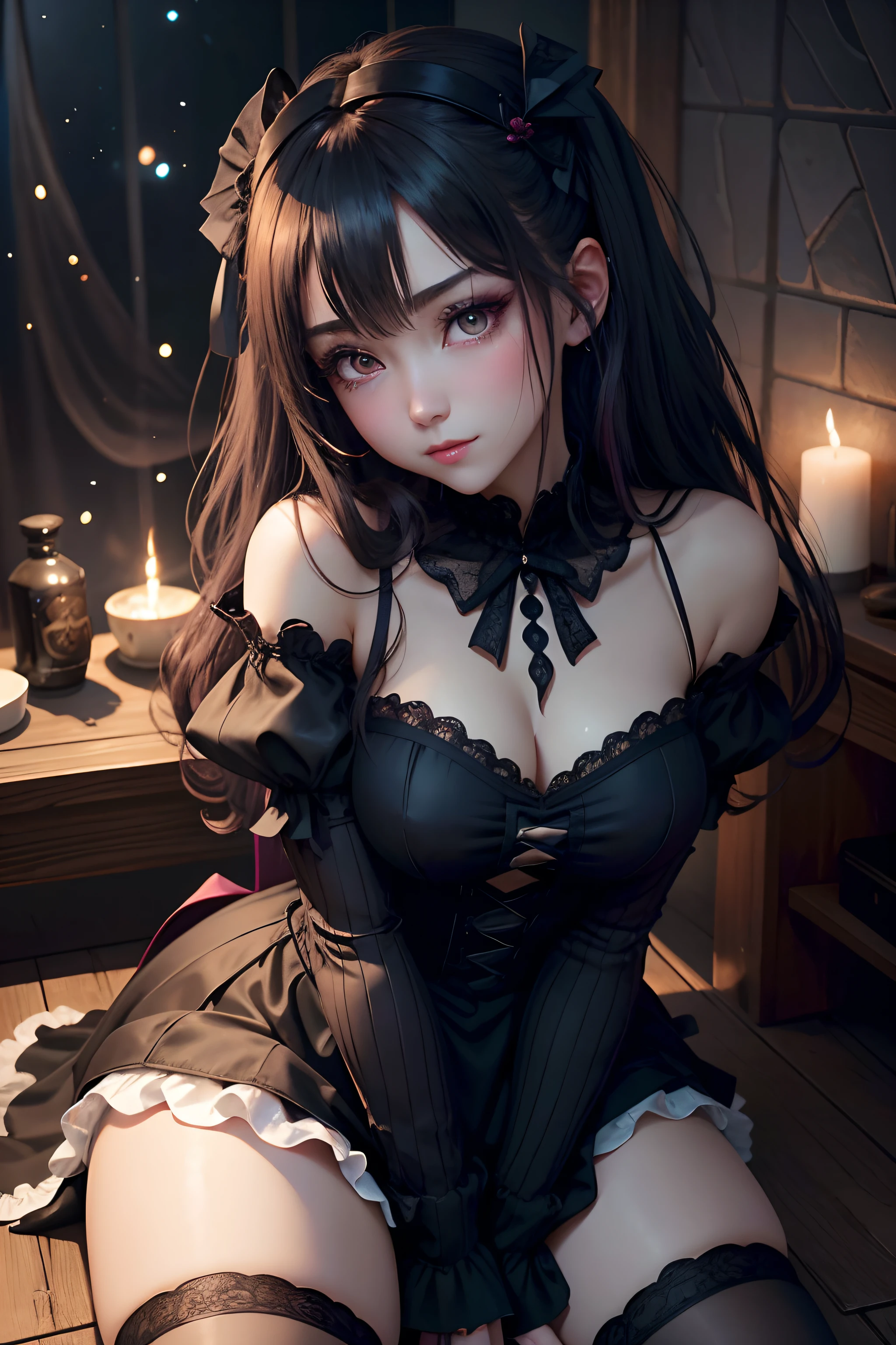 A sexy、Glamour、A slight smil、garterbelts、knee high socks、panthyhose、Beautifying the world、Unhappy、Lament my night's fantasy、Beautie、Beautiful shape、wretched、ghosts、wraiths、Evil Spirit、Beautiful、boredom、Unusual beauty、Bewitching、Fornication、Hard Dark Gothic Makeup、Maniacal、Deep night sky、horor、bell sleeves、Wizard Sleeve、twin-tail hair、Black Dark Eyeshadow、Visual Lock、slaves、crying how bright、mourn、Sad songs、Good skin luster、Lace pink、Long hair straight hair、Dark Gothic Makeup、Dark smile、An abnormal、Restless Palace、Kamimei、Pleasant look、Fragrant beauty、Smell、lovely、Kiss Face、age19、carriage、Lying、seductiv、from below looking up、 plump thighs、Strong sexual pleasure、masturbation、A look of shame、open your legs a little、maid clothes、Dark Gothic、Longer dress、Gothic lolita、toilet、Toilet room、bath room、Get on your knees、bleu hair、Stained glass background、