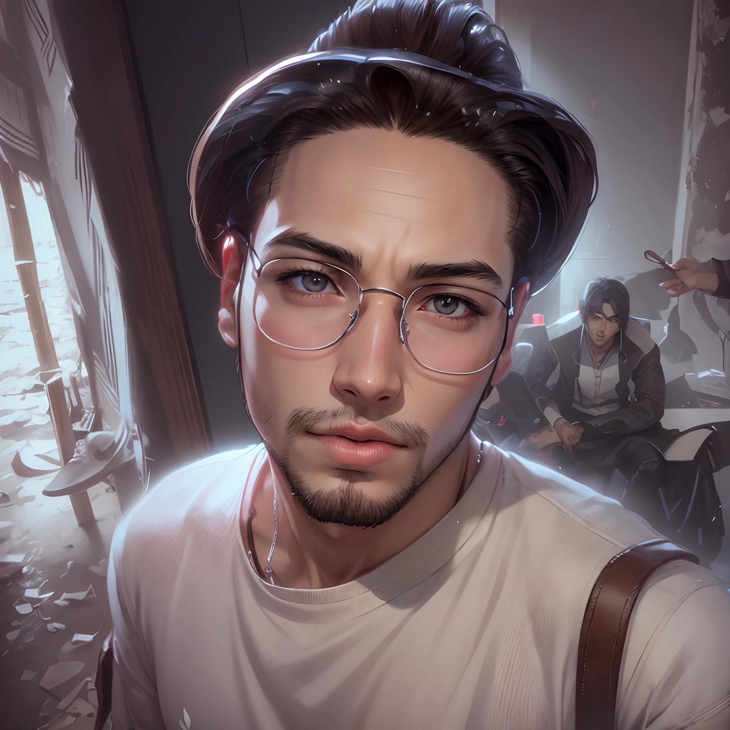 Anime handsome boy realistic face