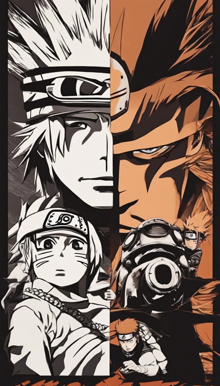 "Make stunning movie posters inspired by Naruto inspired by Masashi Kishimoto, Show all the glory of the legendary Sasuke."