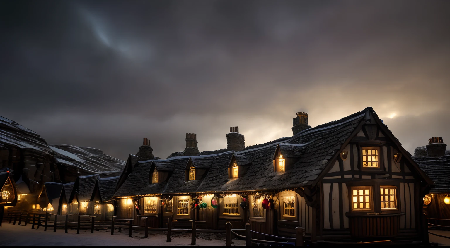 Hogsmeade, founded by Hengist of Woodcroft, is the only village in Britain to have only sorcerers as inhabitants. This village includes some famous places around the world, including the Howling Hut. (Cinematic Lighting, 16k, Best Quality, Hdr, Best Resolution, Centerpiece: 1.2) , Bokeh, Realistic photography, Canon 5d4