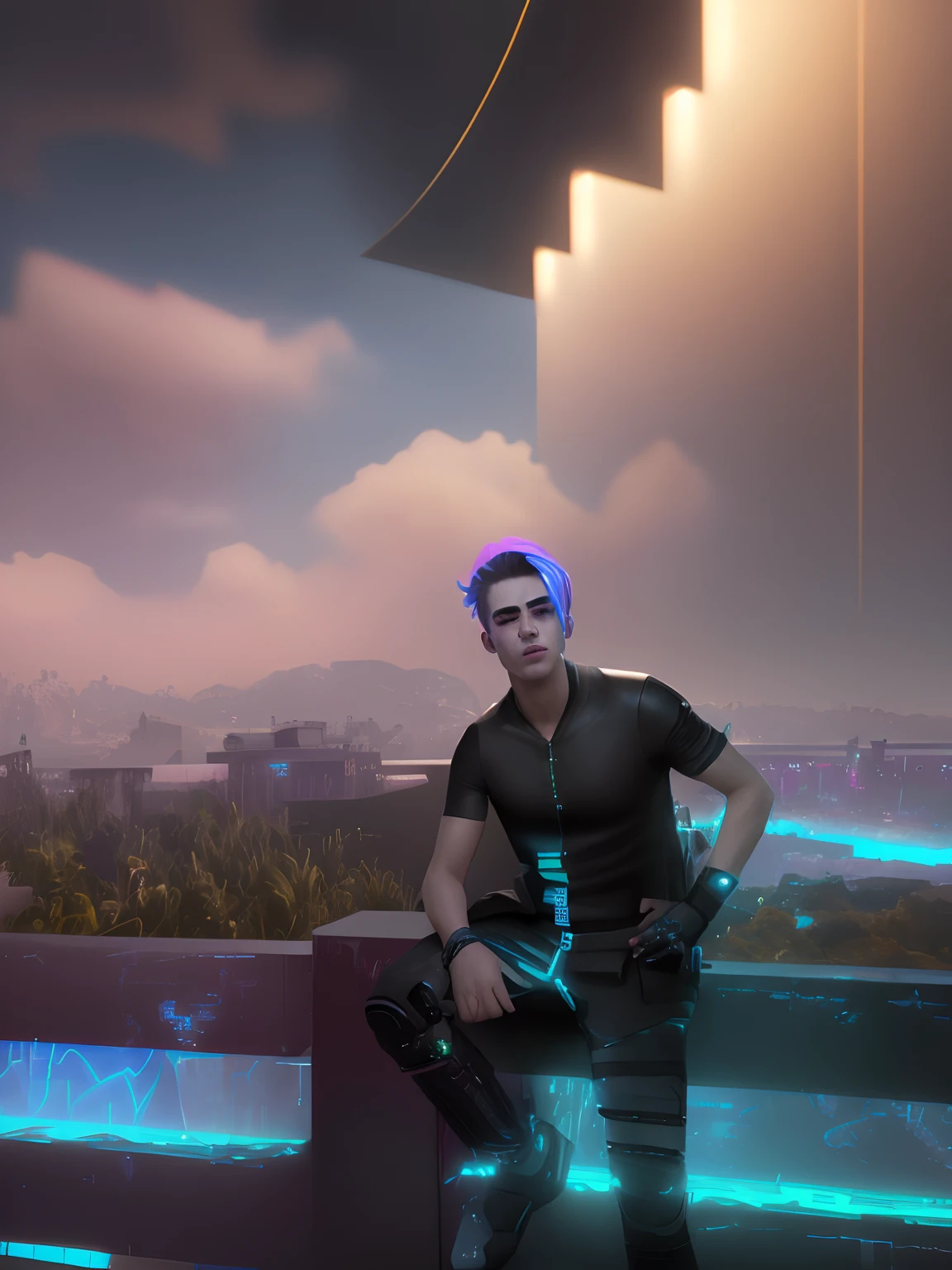 Change Background ,Cyberpunk handsome boy, ultra realistic face ,8k, realictic