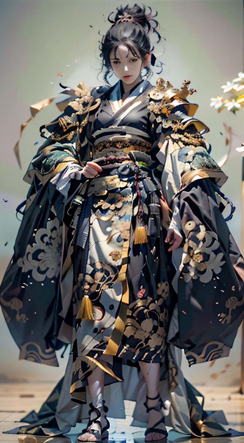 (((32k,high detal,high-detail、masterpiece,Attention to detail,full body Esbian,独奏,1man))),Raw photo & realistic atmosphere,beautiful dark blue eyes,Detailed mouth,Detailed eyebrows,Shine in every detail,Eyes drawn in detail、Very beautiful eyes with azure eyes,Detailed lips、Infinite reality, ,Brave samurai of the Sengoku period, bulky17--old utiful boy,Samurai of the Sengoku period of Japan,the whole body is wet,dripped out,with a flushed face,Tremendously beautiful17-year-olngoku samurai beauty boy,(youthfulness,Sharp eyes,Serious beautiful look,Armor samurai of the Sengoku period,Sengoku armor,Armor of the Warring States Period,Black shiny hair,Chonmage,showing your whole body,Detailed crisp armor,Beautiful luxurious Sengoku armor,Armoured pockets,torso,small hand,Sandals,Shoulder to shoulder,Sengoku Warlord,Sengoku Daimyo,Strongly influenced by Sanada Yukimura,beautiful young boy,Image of the whole body turning red,Girlish face:1.8)