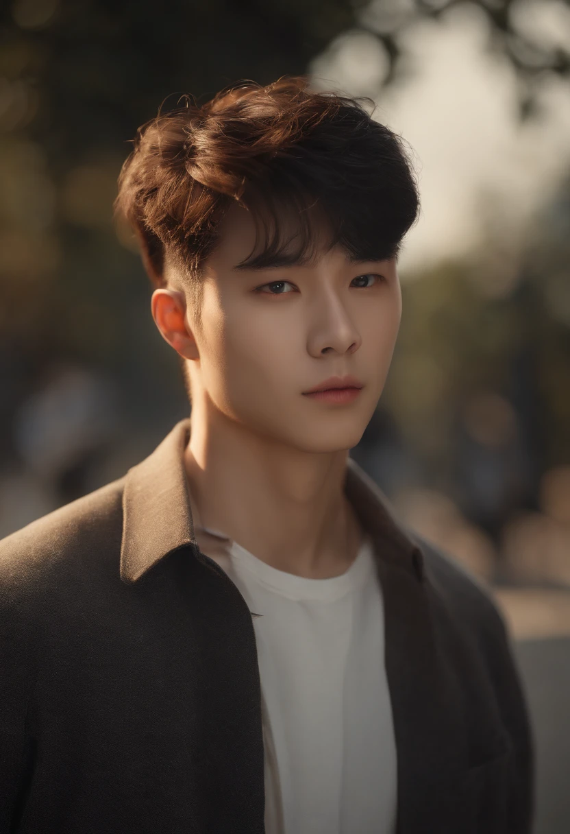 Realistic,1 Korean male,22 years old,Frontal,intricate-detail,gag,Look away,Male Focus,yui,morning sky,Gentle lighting,Cinematic lighting,Portrait,With love,(in a street、beautiful lighting, Award-winning, Photorealsitic, realistic shadow, Realistic lighting, beautiful lighting, 光线追踪, intricate-detail, sullenness, thirds rule, masterpiece, (illustratio:1.1), hight resolution, (extremely details CG, Unity, 8k wallpaper:1.1), A hyper-realistic, masterpiece, bokeh dof, ighly detailed, Convoluted, zoomout, colourfull, vivd colour、ighly detailed、masterpiece、真实感、A hyper-realistic、hight resolution、zoomout、sullenness、Beautiful fece、ultra-detailliert、Good anatomy、Crisp face、Crisp face、1boy, Male Focus, Topless Man, disheveled hair, Looking at the viewer, plein air, Beautiful lighting, deepshadow, Best Quality, masutepiece, Ultra-high resolution, Photorealistic, Blurred background, (Raw photo: 1.2), ((Photorealistic: 1.4), (masutepiece: 1.3), (Best Quality: 1.4), Ultra-high resolution, (detailed facial features), (Detailed clothing features), nffsw, 8K resolution, Photo by Jernau kris stew, A ( a handsome man, 15 years old),