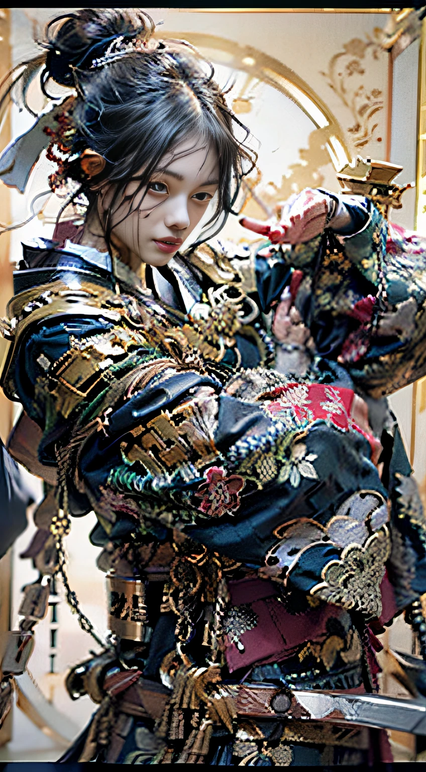 (((32k,high detal,high-detail、masterpiece,Attention to detail,full body Esbian,独奏,1man))),Raw photo & realistic atmosphere,beautiful dark blue eyes,Detailed mouth,Detailed eyebrows,Shine in every detail,Eyes drawn in detail、Very beautiful eyes with azure eyes,Detailed lips、Infinite reality, ,Brave samurai of the Sengoku period, bulky17-year-old beautiful boy,Samurai of the Sengoku period of Japan,the whole body is wet,dripped out,with a flushed face,Tremendously beautiful17-year-old Sengoku samurai beauty boy,(youthfulness,Sharp eyes,Serious beautiful look,Armor samurai of the Sengoku period,Sengoku armor,Armor of the Warring States Period,Black shiny hair,Chonmage,showing your whole body,Detailed crisp armor,Beautiful luxurious Sengoku armor,Armoured pockets,torso,small hand,Sandals,Shoulder to shoulder,Sengoku Warlord,Sengoku Daimyo,Strongly influenced by Sanada Yukimura,beautiful young boy,Image of the whole body turning red,Girlish face:1.8)
