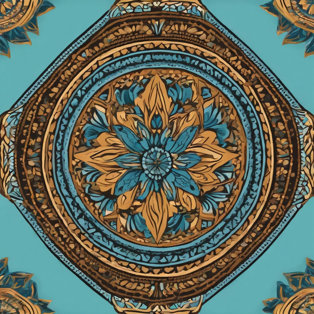 (best quality,4k,8k,highres,masterpiece:1.2),ultra-detailed,(realistic,photorealistic,photo-realistic:1.37),vector style,simple vector art with black outlines, colorful African patterns, retro style,light blue background,patterns,tile