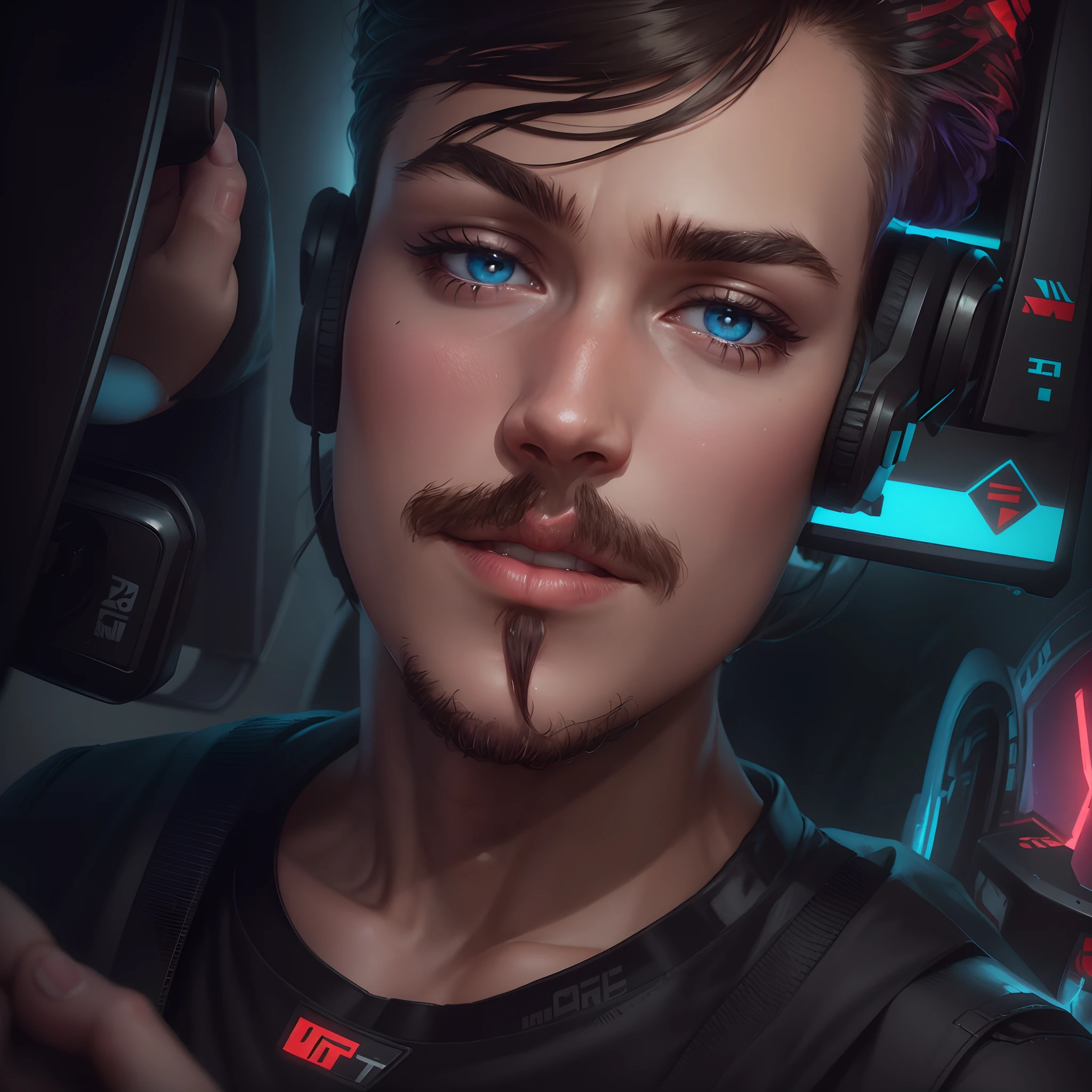 youtube channel logo, gamer look, realistic, high quality,gaming background