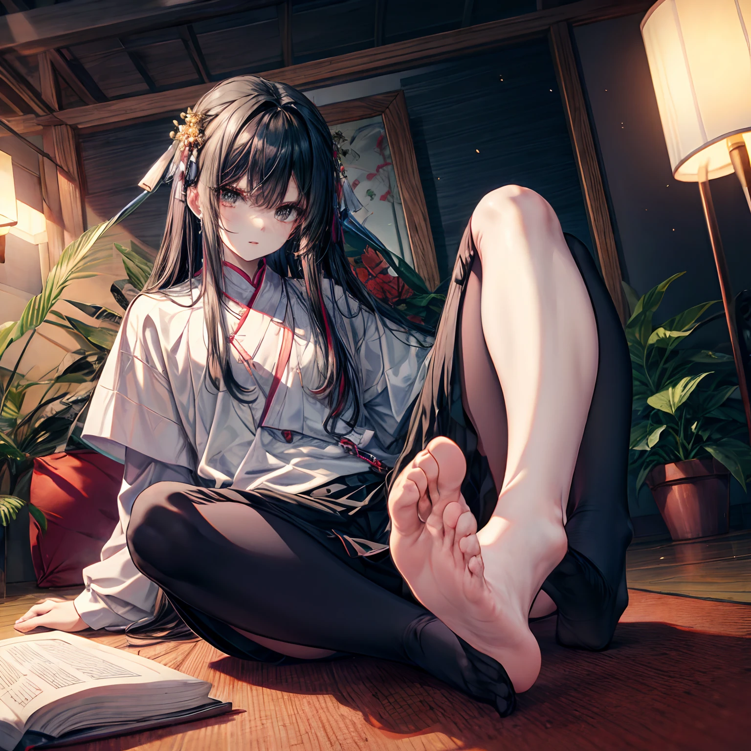 Fu Xuan with his feet stretched