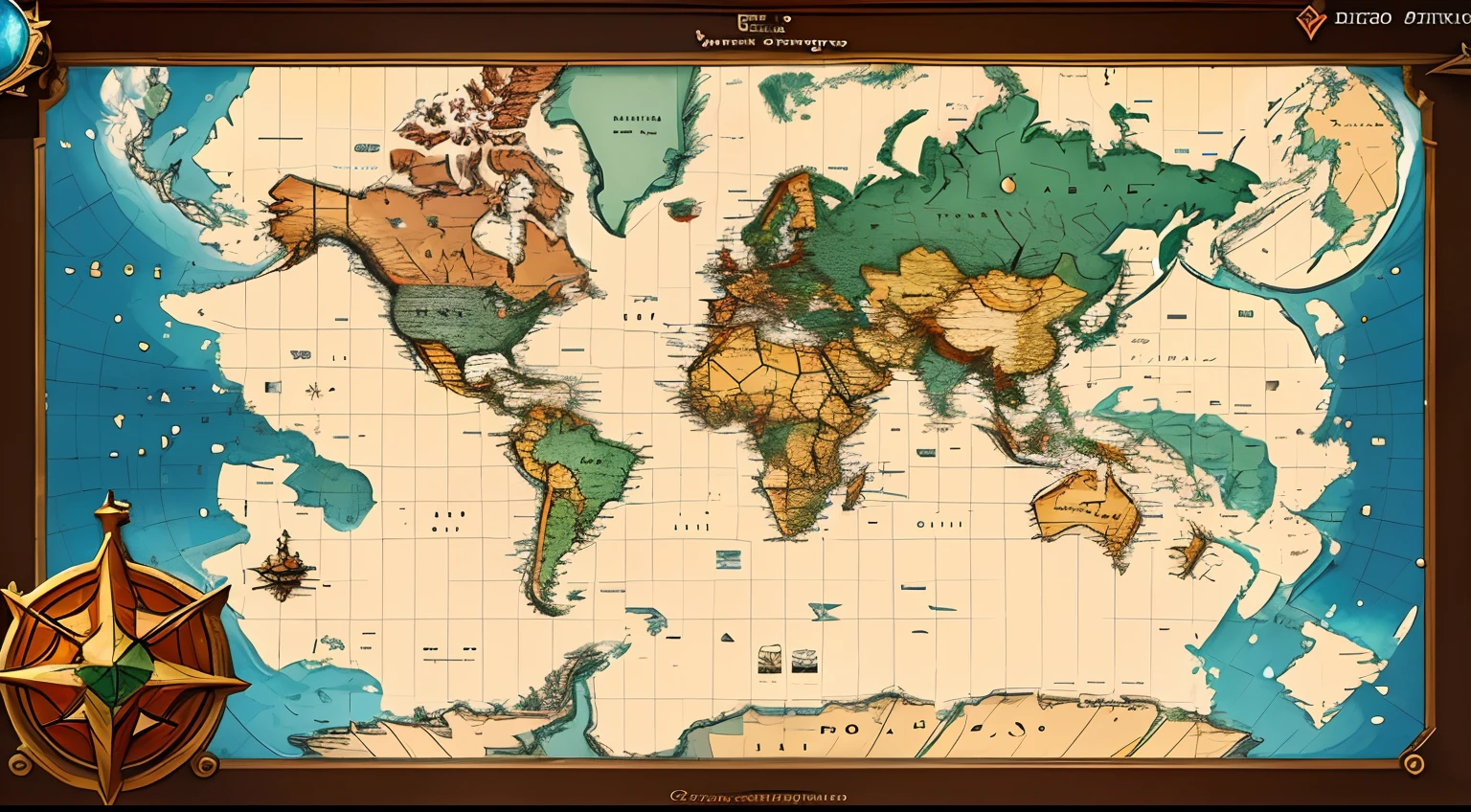 Map with 11 separate regions on the entire map, mapa quadrado , mapa centrado, melhor qualidade, iluminado, regioes separadas, supreende-me, estilo league of legends.