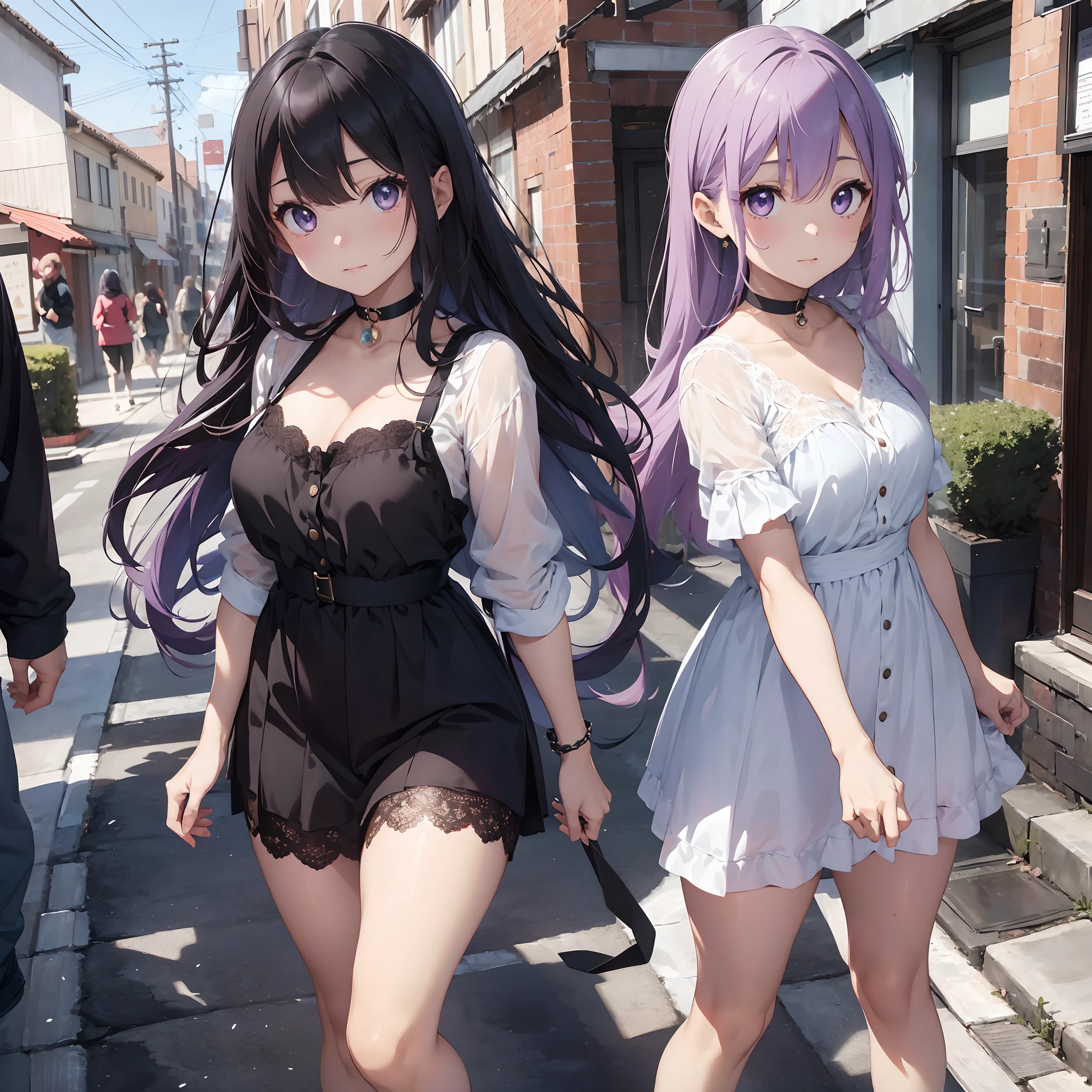 Marin Kitagawa, a character from the anime "My Dress-Up Darling," exudes a unique and captivating charm with her distinctive appearance and fashion sense.
Marin's striking feature is her mesmerizing, long, lavender-colored hair, which cascades down her back like a waterfall (lavender hair: 1.0). Her large, expressive eyes are a shade of deep purple that seems to hold an air of mystery and enchantment (expressive eyes: 1.0).
She often wears a variety of fashion-forward outfits that reflect her artistic and creative personality. One of her standout ensembles might consist of a tailored, knee-length dress in soft pastel colors, adorned with intricate lace details (pastel dress: 1.0). She pairs this with thigh-high stockings and delicate, ankle-strap heels that add a touch of elegance and sophistication (stockings and heels: 1.0).
Marin's attire often features intricate accessories such as oversized bows, lace gloves, and vintage-inspired brooches, all carefully chosen to complete her unique look (accessories: 1.0). She's not afraid to experiment with her style, seamlessly blending cute and elegant elements to create fashion statements that turn heads.
Around her neck, she might wear a choker with a delicate pendant, adding a subtle yet alluring touch to her ensemble (choker: 1.0). Her makeup is minimal but accentuates her natural beauty, with a soft lip color that enhances her captivating smile (makeup: 1.0).
Marin's overall appearance is a testament to her passion for fashion and her ability to use clothing as a form of artistic expression. Her style is a perfect match for the themes of the anime, and she stands out as a character whose beauty is a fusion of creativity, individuality, and a touch of whimsy.