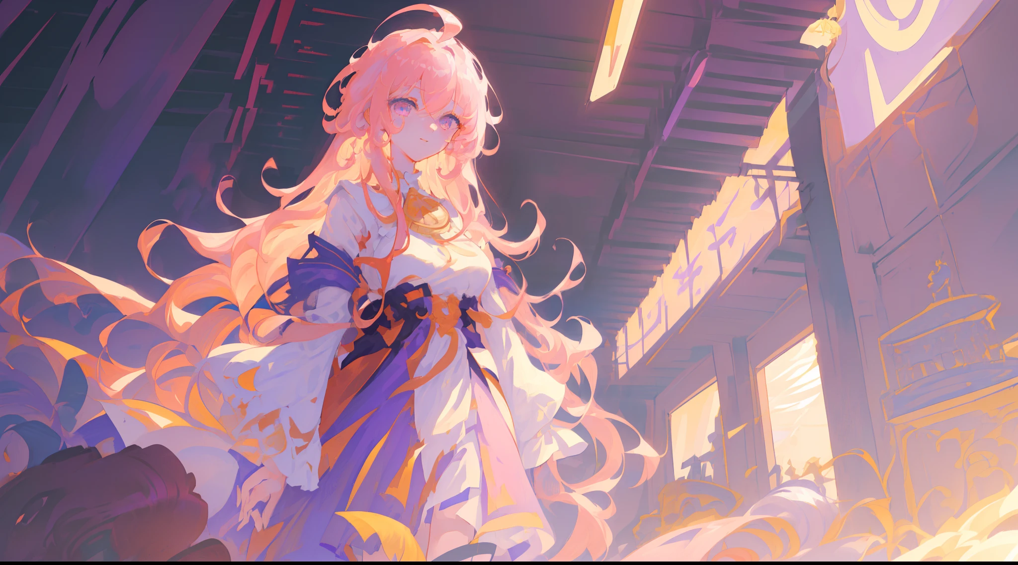 (Extremely detailed Cg Unity 8K wallpaper:1.2) (Masterpiece:1.3) (Best quality:1.0) (Super ethylene glycol:1.3) (((illustration))) (((offcial art))) (((high resolution))) ((Extremely delicate and shiny messy hair)) (contour deepening beautiful detailed glow) ((Beautiful and delicate face)) (Beautiful detailed eyes:1.2) (Best shadow) (Depth of field) (production art) (Award-Awarded) (created by famous artists) (Best Illustration) (intense shading) (An extremely delicate and beautiful) (Beautiful fine hair) (Beautiful background) (glistning skin) (Masterpiece:1.0) (Best quality:1.0) (illustration:1.3) (illustration:1.3) Solo (1girll) (Yae Miko) (From below:1.2) (foot out of frame) (Beautiful detailed sky) (Detailed wear:1.5) (ahoge:1.3) (Beautiful pink hair:1.1) (Big hair) (Messy hair) (Large breasts:1.0) (Slender:1.5) (Beautiful purple eyes) (Long eyelashes) (eyes highlights) lite smile (long hair flowing with the wind),No rays