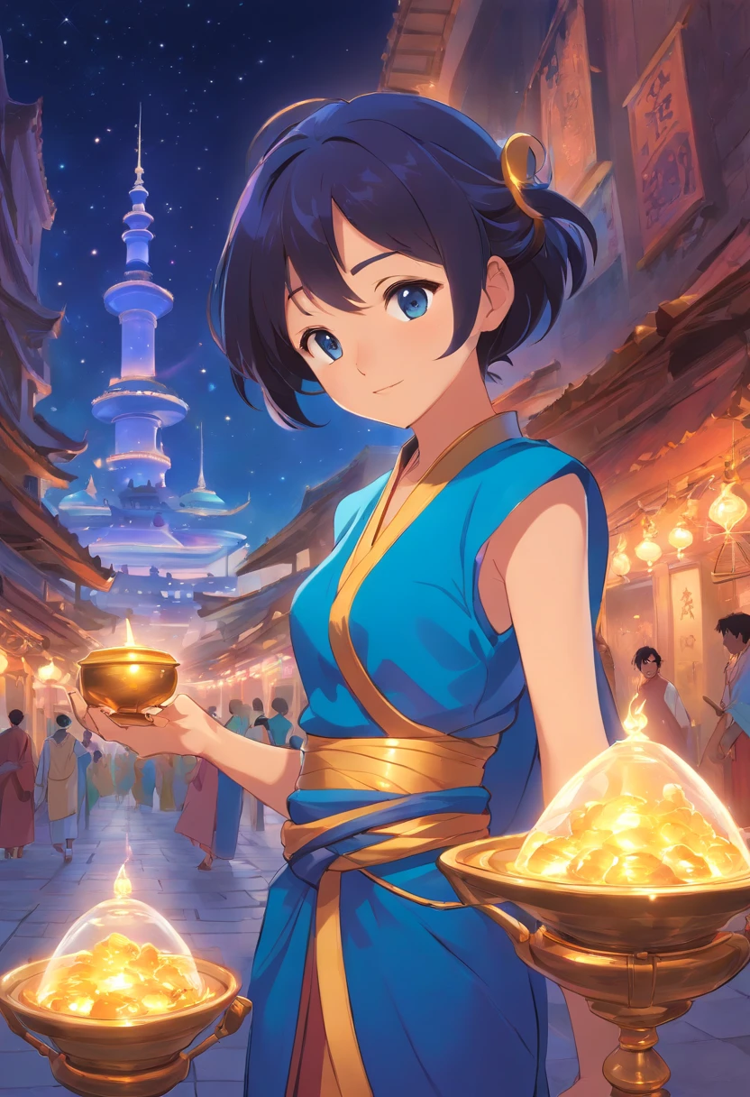 by disney、【Jeannie】、【Aladdin and the Magic Lamp】、Magic Spirit、blue skin