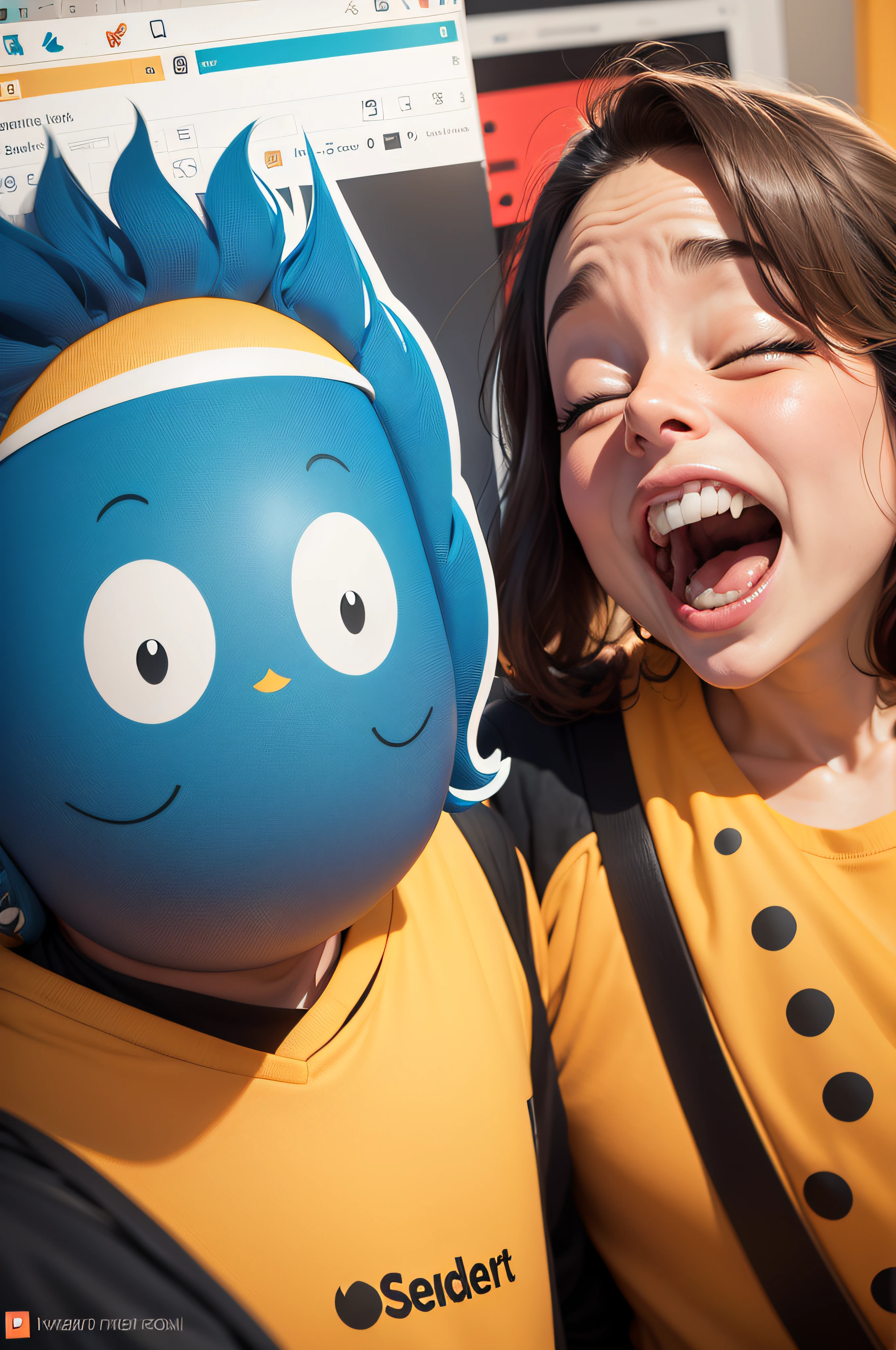 create a funny image in vector form