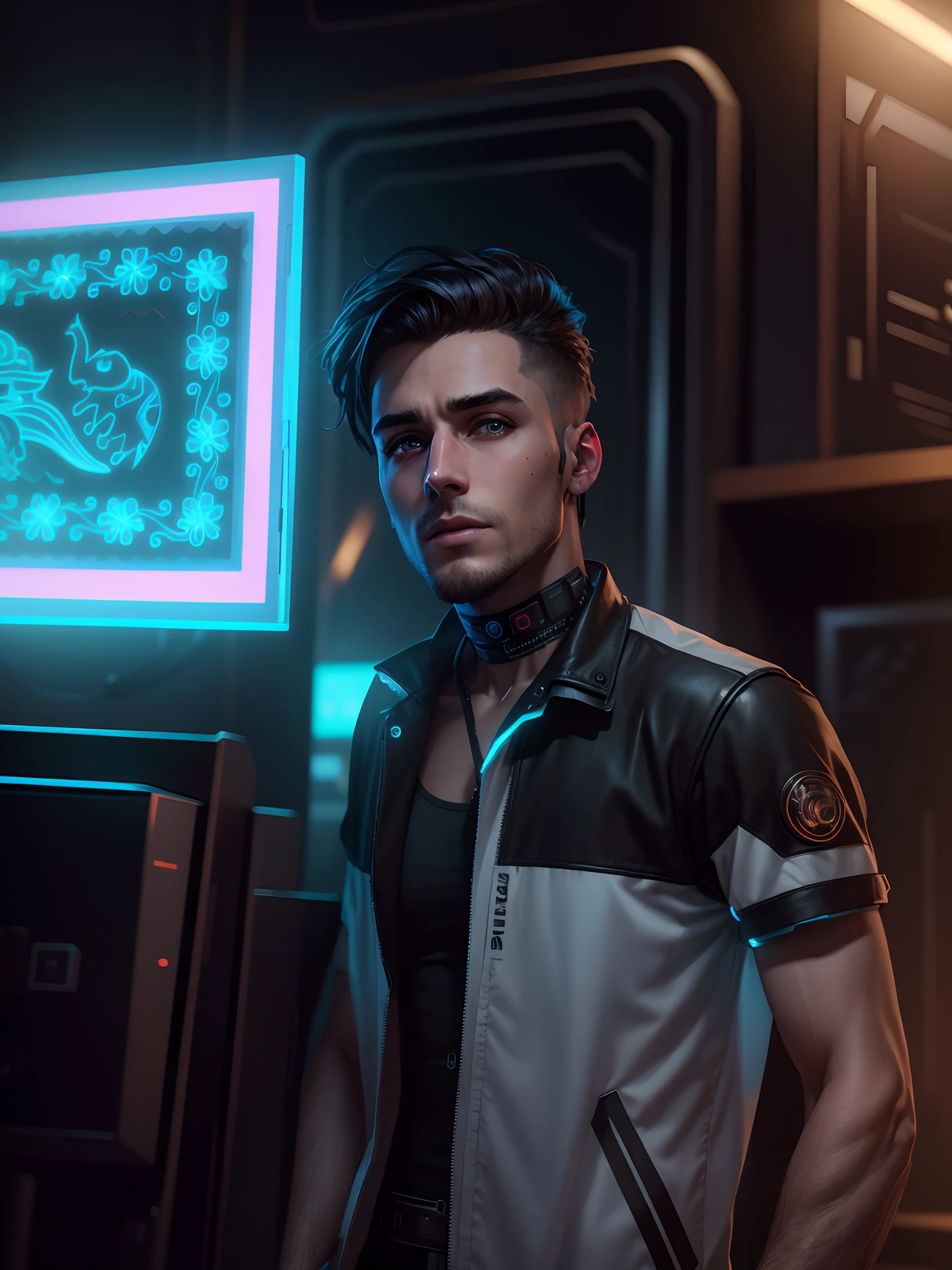 CyberPunk handsome boy, ultra orginal face ,8k,realistic pic ,8k
