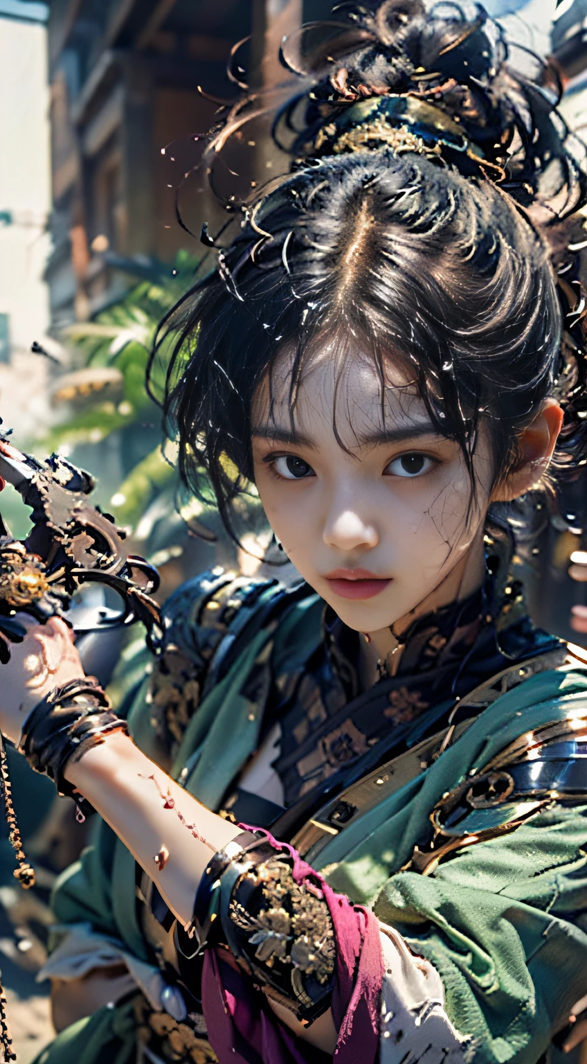 (((32k,high detal,high-detail、masterpiece,Attention to detail,full body Esbian,独奏,1man))),Raw photo & realistic atmosphere,beautiful dark blue eyes,Detailed mouth,Detailed eyebrows,Shine in every detail,Eyes drawn in detail、Very beautiful eyes with azure eyes,Detailed lips、Infinite reality, ,Brave samurai of the Sengoku period, Smooth slender17-year-old beautiful boy,Samurai of the Sengoku period of Japan,the whole body is wet,dripped out,with a flushed face,Tremendously beautiful17-year-old Sengoku samurai beauty boy,(youthfulness,Sharp eyes staring into the distance,Sad beautiful look,Armor samurai of the Sengoku period,Sengoku armor,Armor of the Warring States Period,Black shiny hair,Chonmage,showing your whole body,Detailed crisp armor,Beautiful luxurious Sengoku armor,Armoured pockets,torso,small hand,Sandals,Shoulder to shoulder,Sengoku Warlord,Sengoku Daimyo,A beautiful boy strongly influenced by Mori Ranmaru,Images in which the whole body looks like a girl,Girlish face:1.8)