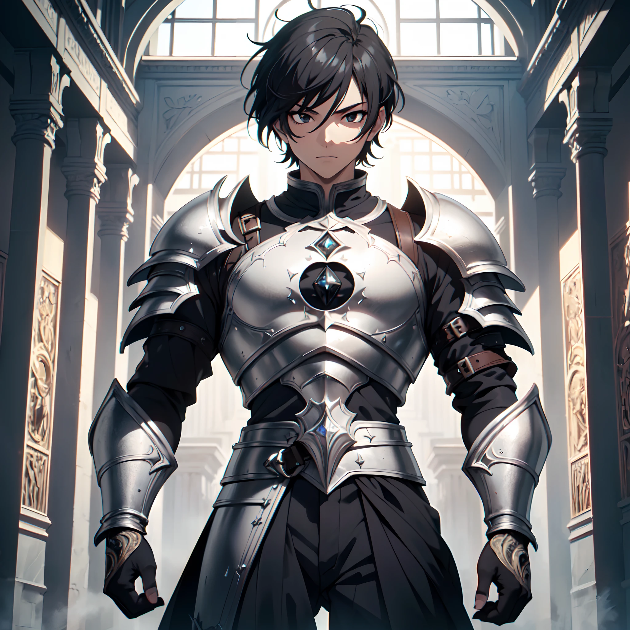 128K Ultra High Definition,
128K Ultra High Quality,
128K Ultra High Resolution,
Best Definition,
Best Quality,
Best Resolution,
Perfectly Detailed,
Perfectly Designed,
Extremely Detailed,
Extremely Designed,
Hyper Detailed,
Hyper Definition,
Hyper Quality,
Hyper Resolution,
Masterpiece,
(((Anime))),
Body Shot,
(((Boy))),
Handsome,
Muscular Body,
(((Black Short Hair))),
(((Black Eyes))),
(((Hyper Detailed & Perfectly Designed White Diamond Armor Plates))),
(((Hyper Detailed & Perfectly Designed Baron Armor))),
(((Inside Of Medieval Royal Palace Background Scenery))),