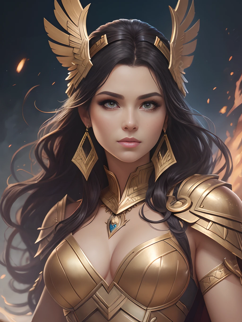 amazon valkyrie athena, d & d, fantasy, portrait, highly detailed, headshot, digital painting, trending on artstation, concept art, sharp focus, illustration, art by artgerm and greg rutkowski and magali villeneuve --auto --s2