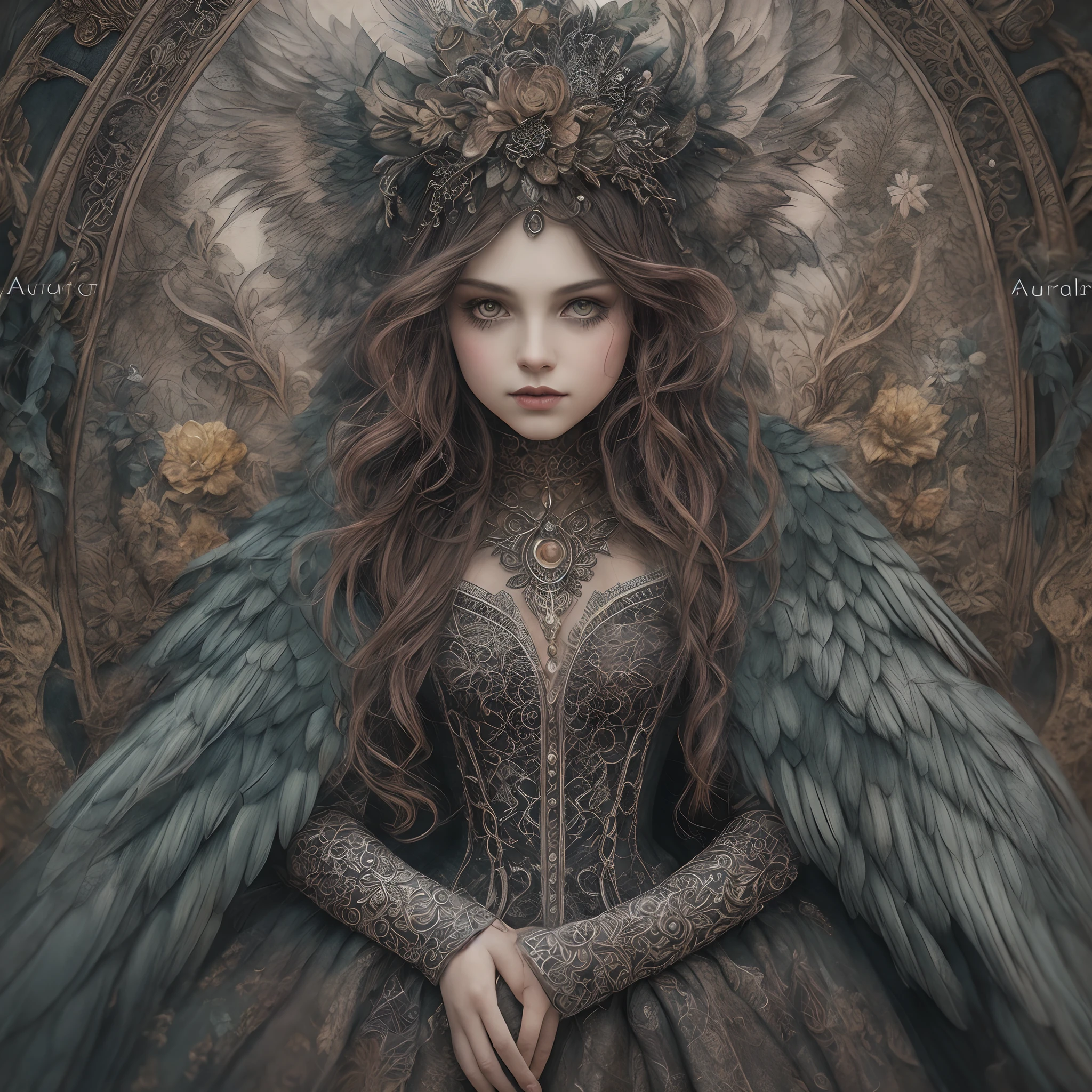 ornate, intricate details, beautiful witch, gothic style, hyper-realistic fantasy art, digital illustration, beautiful dark angel, Photography, powerful colors, Modern, Fantasy concept art, 32k resolution, best quality, Masterpiece, Natural light, Insanely detailed, 8k resolution, Fantasy art, Detailed painting, Hyper Realism, Photorealistic, by aguilar, beautiful detailed intricate, Insanely detailed, natural skin, soft impressionist perfect composition, award-winning photograph, Kids story book style, Muted colors, Watercolor style