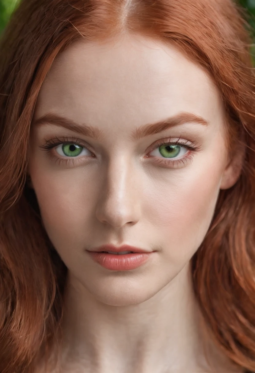 redhead haired woman with green eyes and long hair, sexy girl with green eyes, soft portrait shot 8 k, with red hair and green eyes, beautiful realistic face, realistic beautiful face, detailed beauty portrait, photorealistic beautiful face, realistic digital painting, beautiful redhead woman, red hair and attractive features, beauty woman with detailed faces, photo of a beautiful woman, beautiful female face