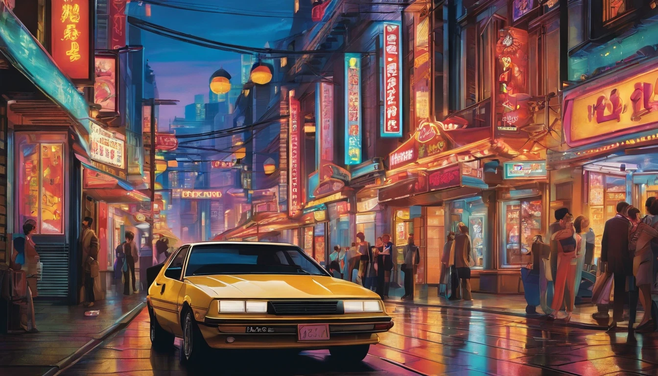 Posters inspired by the aesthetics of the 90s, including anime, arcade, Nostalgic and colorful colors,Ginza,Prints