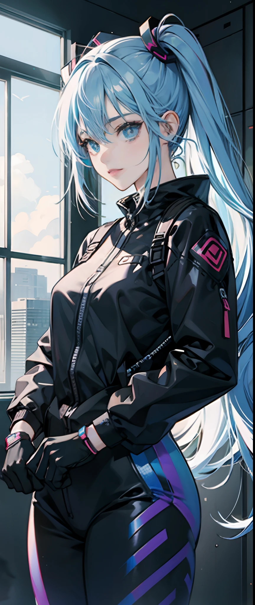 Holographic Cyber Female Ninja