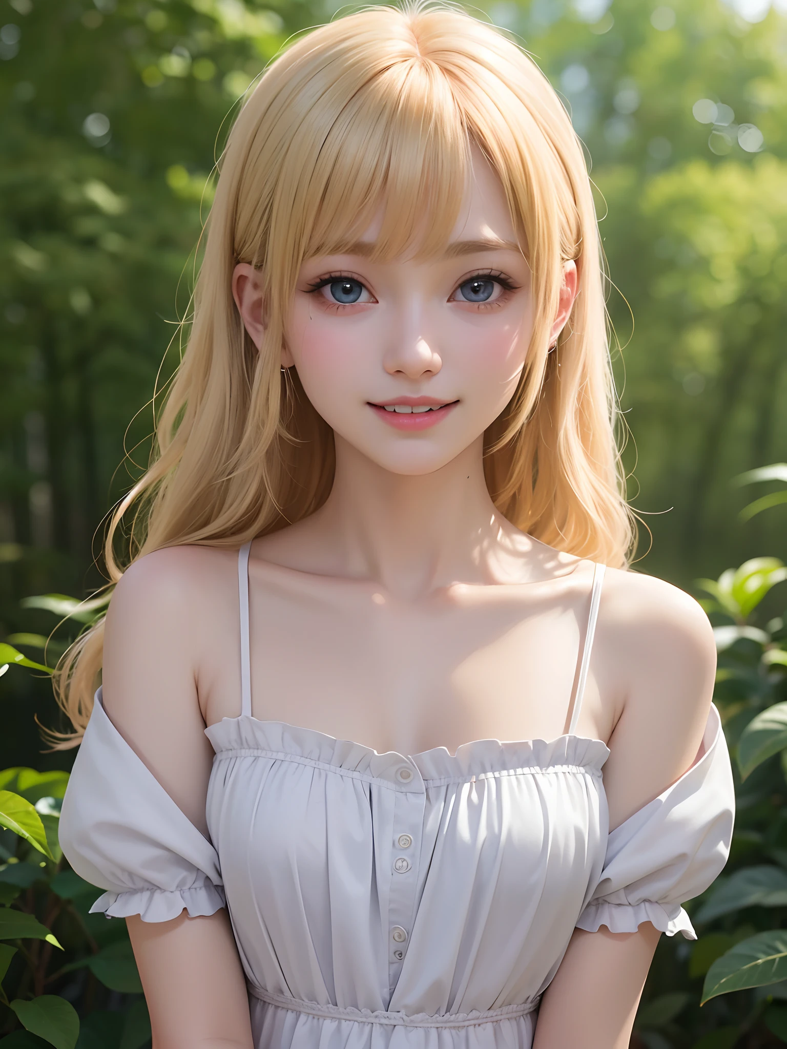 Fresh and natural, Lovely and beautiful, Sweet smile, Soft light, Warms skin