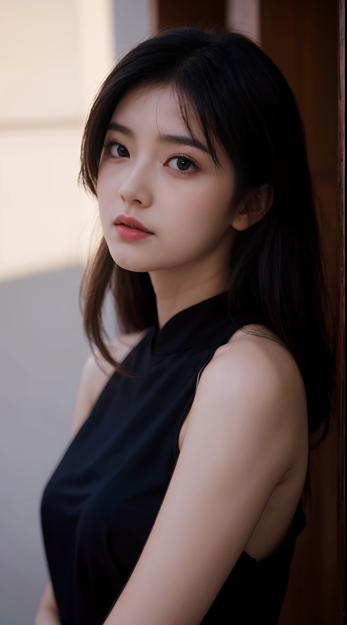 tmasterpiece,超高分辨率,meticuloso,A girl,cropped shoulders,shadowing