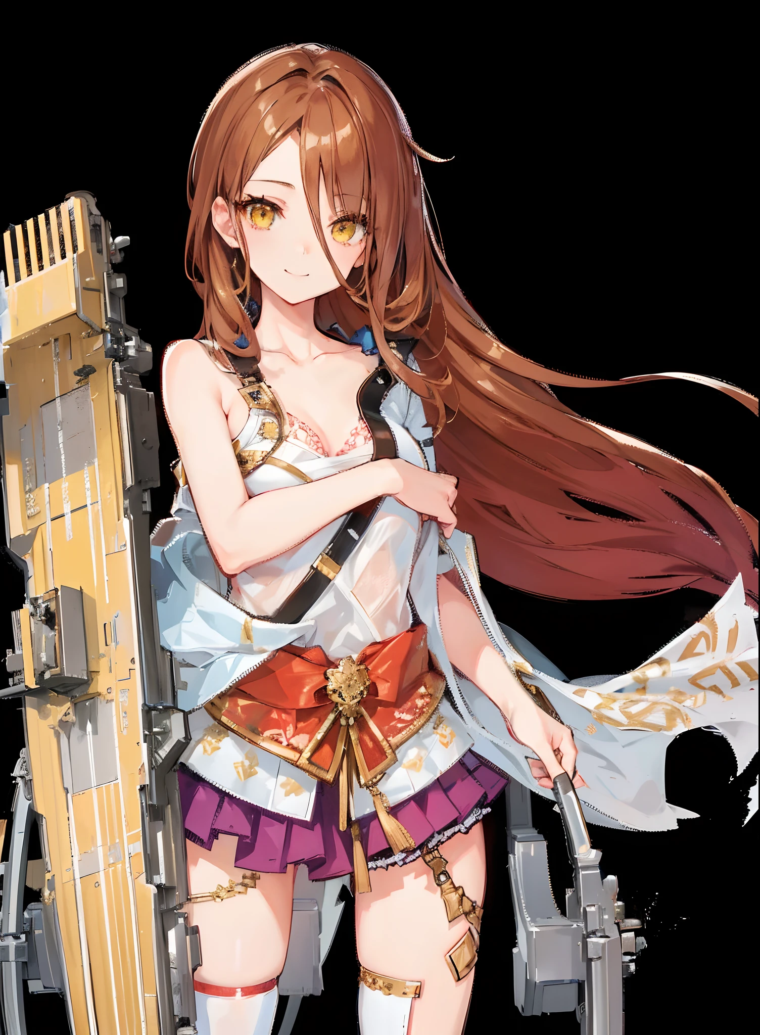 ((tmasterpiece:1.4,best qualtiy))+,(hyper-detailing)+,(Ultra-detailed eyes)+,(Ultra-detailed hair)+,Brownish-yellow eyes,Girl with a smile