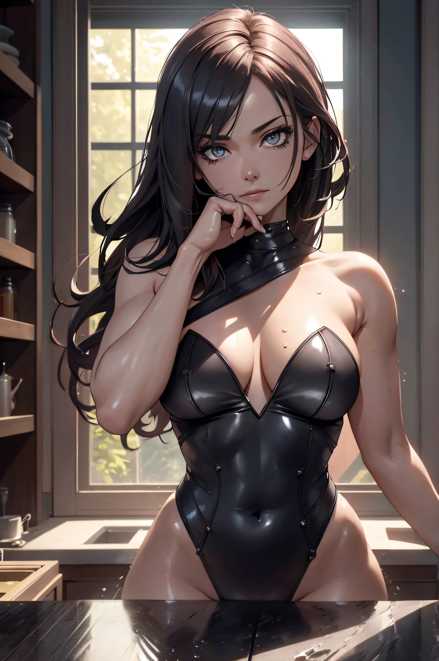 A naked woman, bathing, nude, sleeveless, long hair, dynamic pose, 3d, (8k), detailed texture,(hyperdetailed), (photo realistic), cinematic light, cinematic action, highly detailed, realistic, Isometric, full body, in frame, driven expression, dark theme, (extremely detailed eyes), detailed symmetric realistic face, extremely detailed natural texture, masterpiece, extremely detailed, amazing, fine detail, rich colors, hyper realistic lifelike texture, dramatic lighting, unreal engine, trending on art station, photo realistic, RAW photo, high quality, high res, sharp focus, extremely detailed, cinematic lighting, 8k, high definition, cinematic, neoprene, unreal engine 5, ultra sharp focus