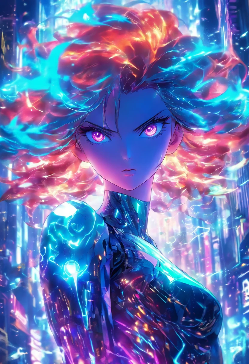 The woman, NSFW, (full - body: 1.5), makeup, Thick hair, blue eyes, Inspired by the future, Time Machine, Teleportation, high detail, UHD 4K, 8k текстур, RTX, illumination, glare, reflection, Detailed background, Traced in detail, fine details