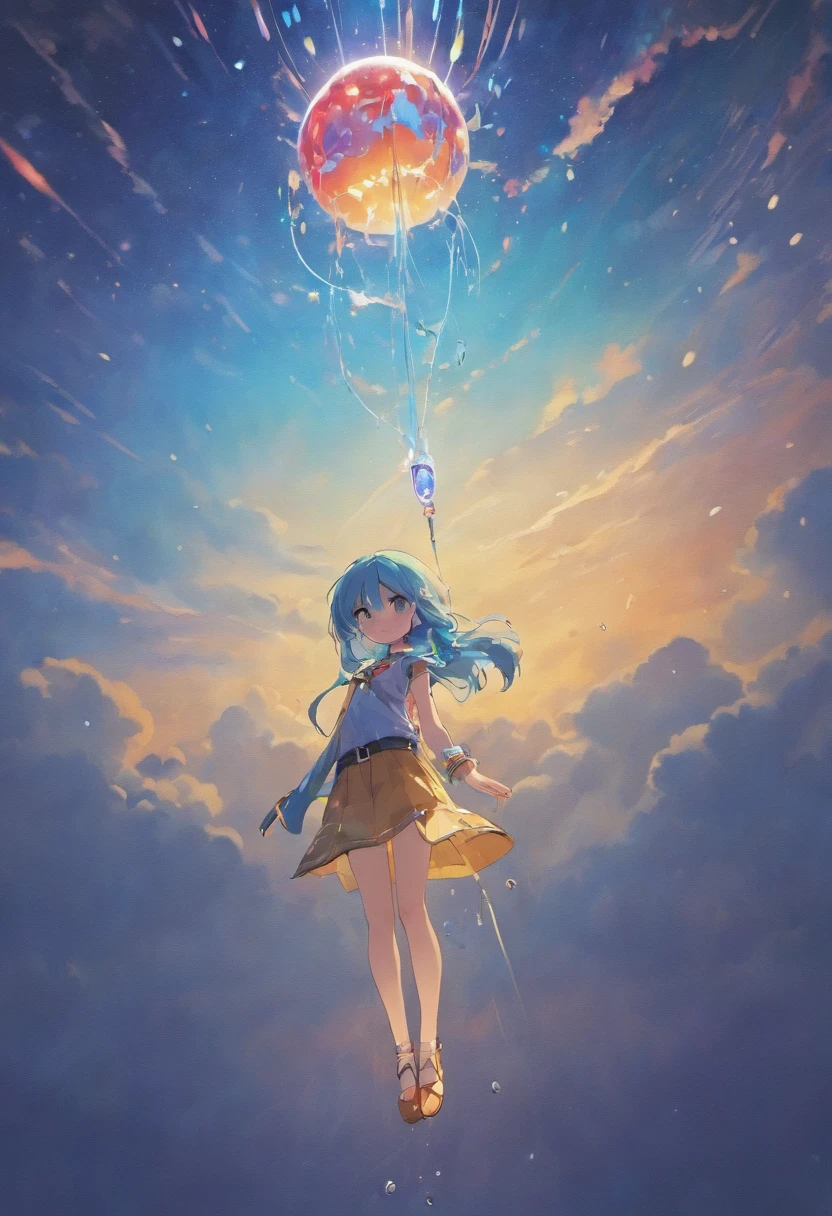 parachute,It is 3.5 meters long,Like a drop of mercury。The aircraft is in the shape of a perfect drop of water,The head is rounded,The tail is pointed,The surface is an extremely smooth fully reflective mirror,The Milky Way reflects a smooth streak of light on its surface,This makes this drop of mercury look pure and beautiful。 Its droplet shape is so lifelike,So much so that observers sometimes really think it's liquid, At the tip of the tail of the droplet,A blue halo appeared,That aura starts small,But very bright,Shroud everything around you in blue light,Starry sky,sci-fy
