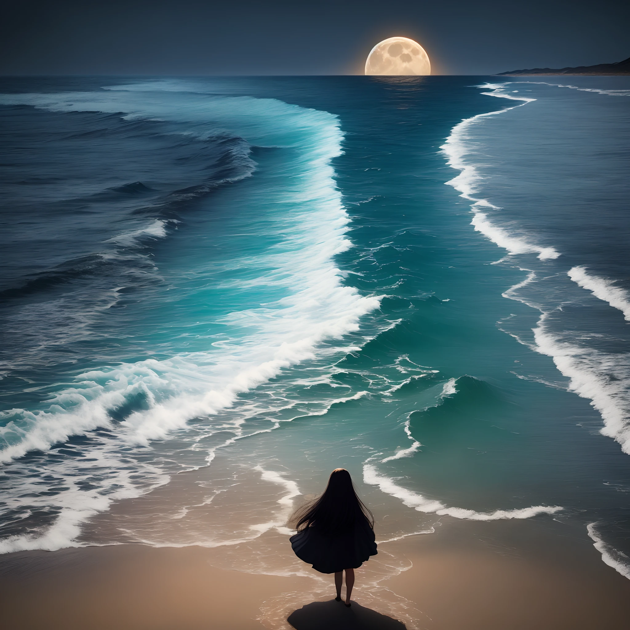 Dream, ocean, universe, moon, darkness