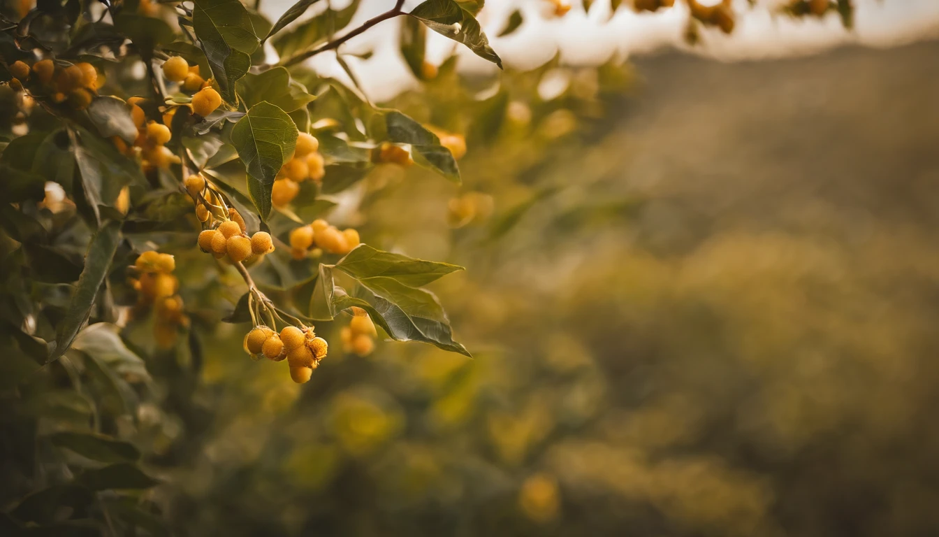 sweet osmanthus,Winemaking，beverage，Early morning daylight，Refreshed，ice cubes，Medium exposure，Laurel branches