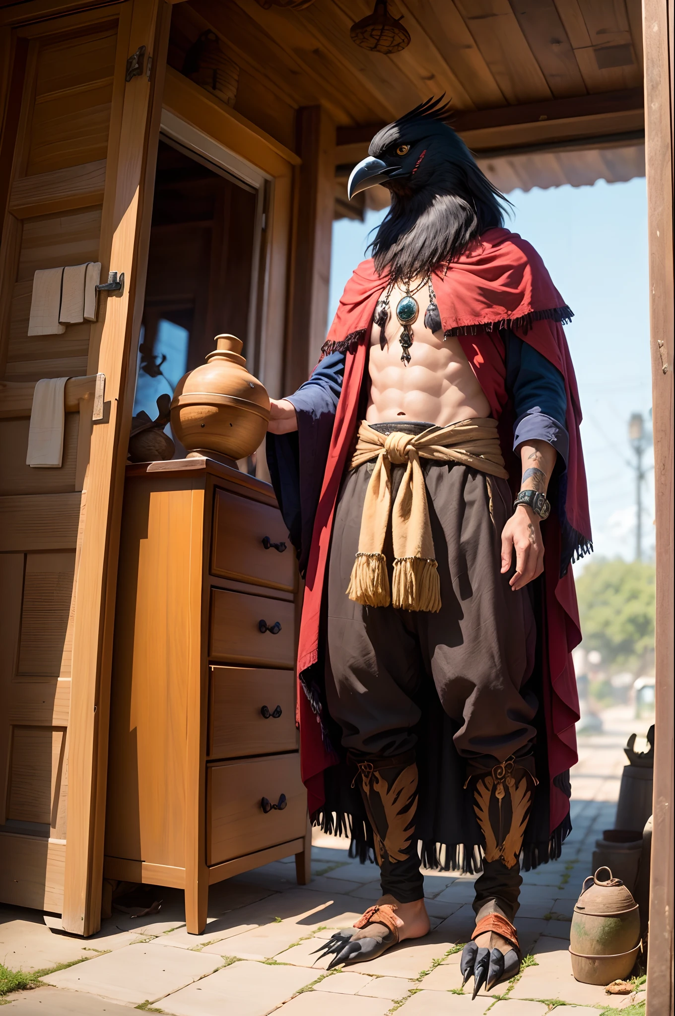 crow Man on garniture