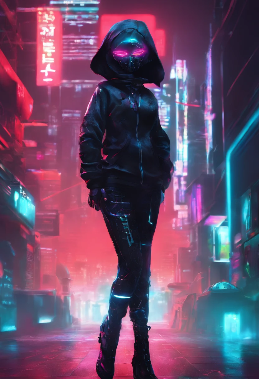 Create an anime-style wallpaper featuring a mysterious female nun with a mask covering her face. Place her in a dimly lit setting with a subtle glow art style. In the background, depict a hauntingly beautiful skeleton figure, adding an eerie yet captivating atmosphere to the artwork.