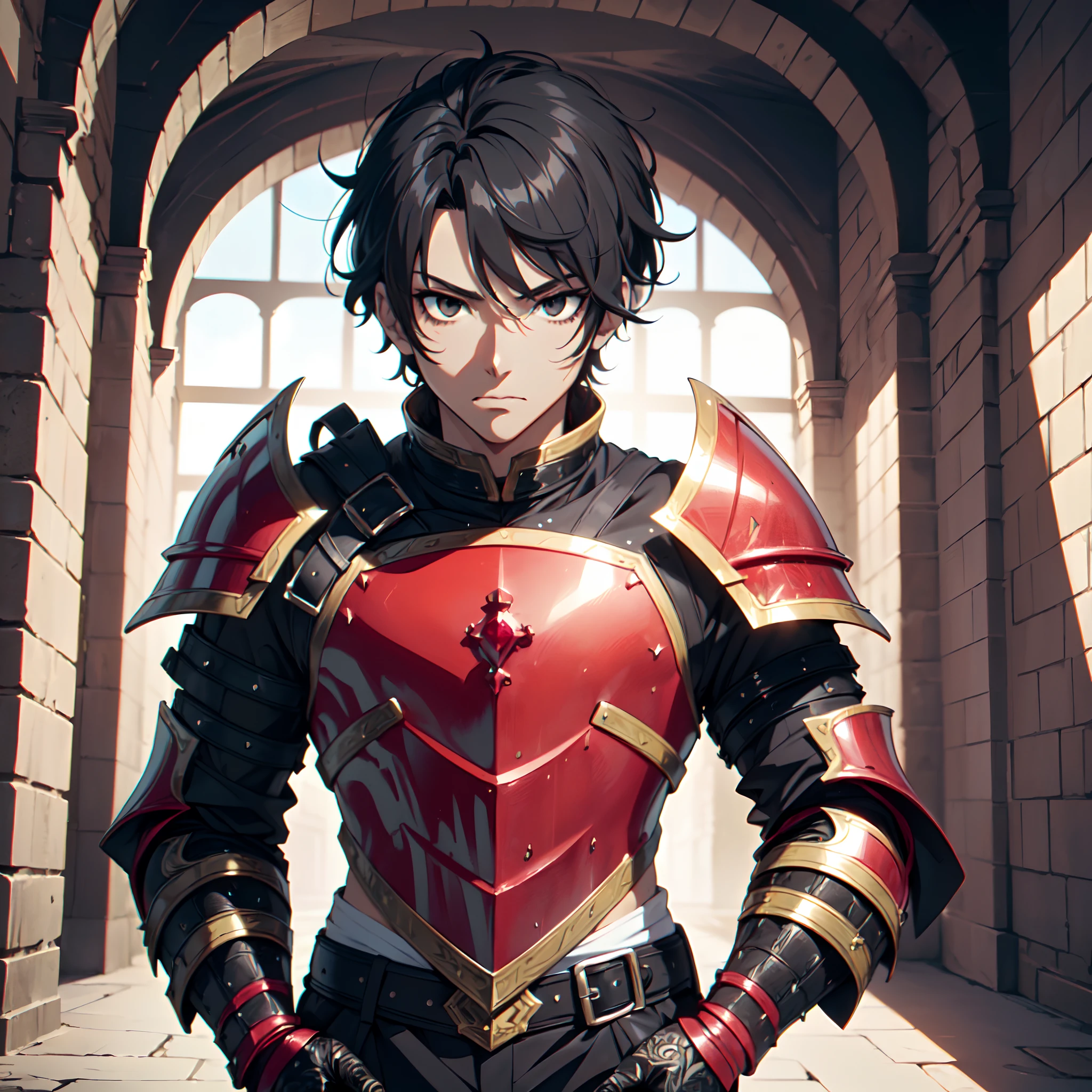 128K Ultra High Definition,
128K Ultra High Quality,
128K Ultra High Resolution,
Best Definition,
Best Quality,
Best Resolution,
Perfectly Detailed,
Perfectly Designed,
Extremely Detailed,
Extremely Designed,
Hyper Detailed,
Hyper Definition,
Hyper Quality,
Hyper Resolution,
Masterpiece,
(((Anime))),
Body Shot,
(((Boy))),
Handsome,
Muscular Body,
(((Black Short Hair))),
(((Black Eyes))),
(((Hyper Detailed & Perfectly Designed Red Ruby Armor Plates))),
(((Hyper Detailed & Perfectly Designed Baron Armor))),
(((Inside Of Medieval Royal Palace Background Scenery))),