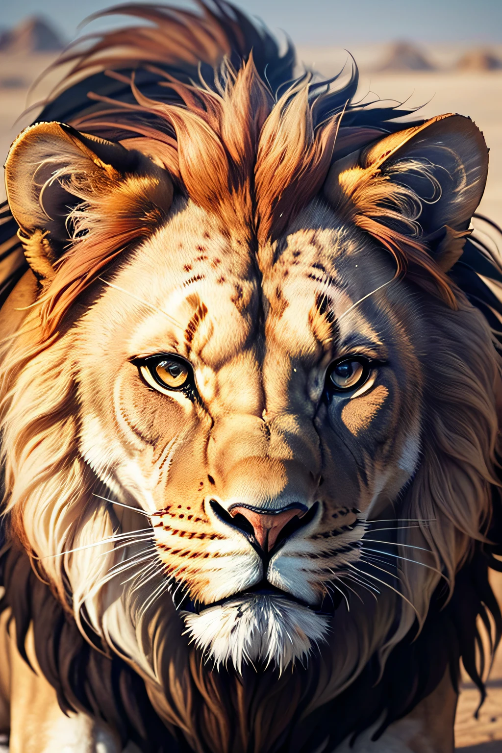 Ultrarealistic image of a Lion's face