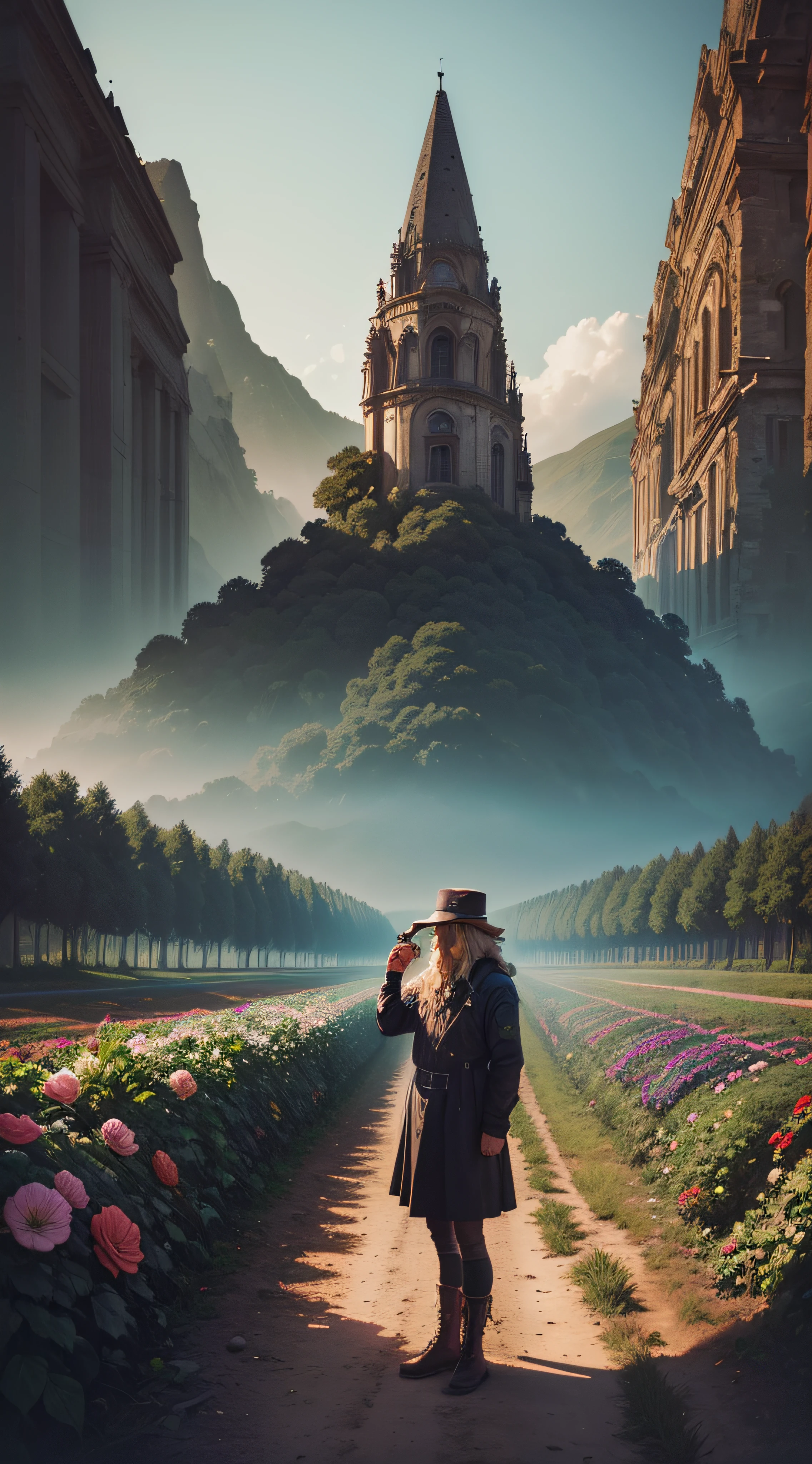 (extremadamente detallado, obra maestra, La mejor calidad, foto antigua, principios de siglo, VHS Aesthetics) mutante gritando. Vegetables from another dimension. Epic flowers far away, organic trees with meat. Luz noche.