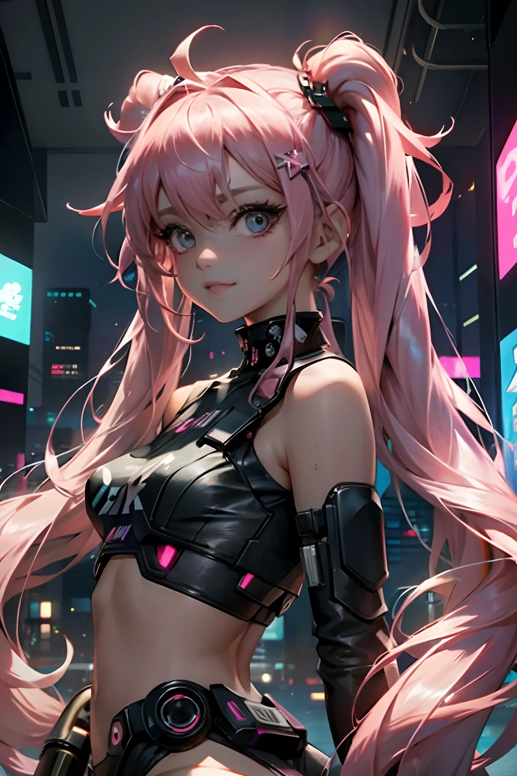 ((Very nice young girl in full height 16+))_((With pink hair, posing in black and pink clothes with a pink rhinoceros), (tanned skin, dark skin, seductive - hot stripper), (very sexy), (NSFW), (modern style, comics, cyberpunk, future, colored fill, rich colors))_((Very elegant, stands half-turned, athletic posture), (looks at the viewer). Tattoos on the body, fashionable short dress, devices on the body))_(( Strip club, city of the future, evening city, lights, illumination), (high image quality, Full HD), (cinematic comic, 3D visualization_in comic style - linear stroke, color fill, high-quality stroke - masterpiece), (TOP computer graphics ART) )_((Dark lighting, strong shading), (bright, anime, comic, creative, sharp focus, 8K))_(Highly detailed drawing, lines, high-quality background (shades of cool tones, red, warm highlights, side lighting), (Architecture, cyberpunk, futurism. Film grains, dust and particles in the air)).