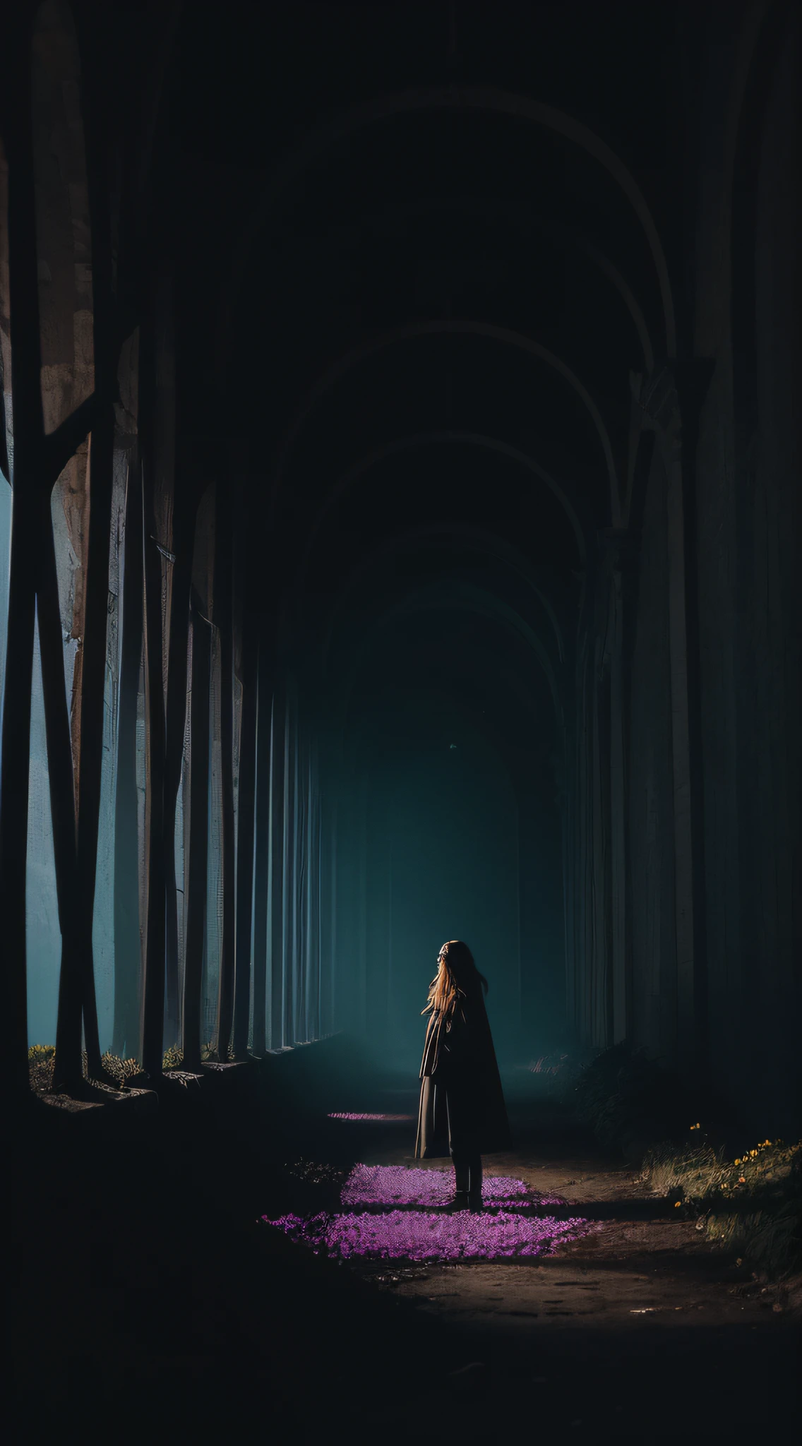(extremadamente detallado, obra maestra, La mejor calidad, foto antigua, principios de siglo, VHS Aesthetics) Mutante gritando. depredador. Another dimension. Epic flowers far away, organic trees with meat. Luz noche.