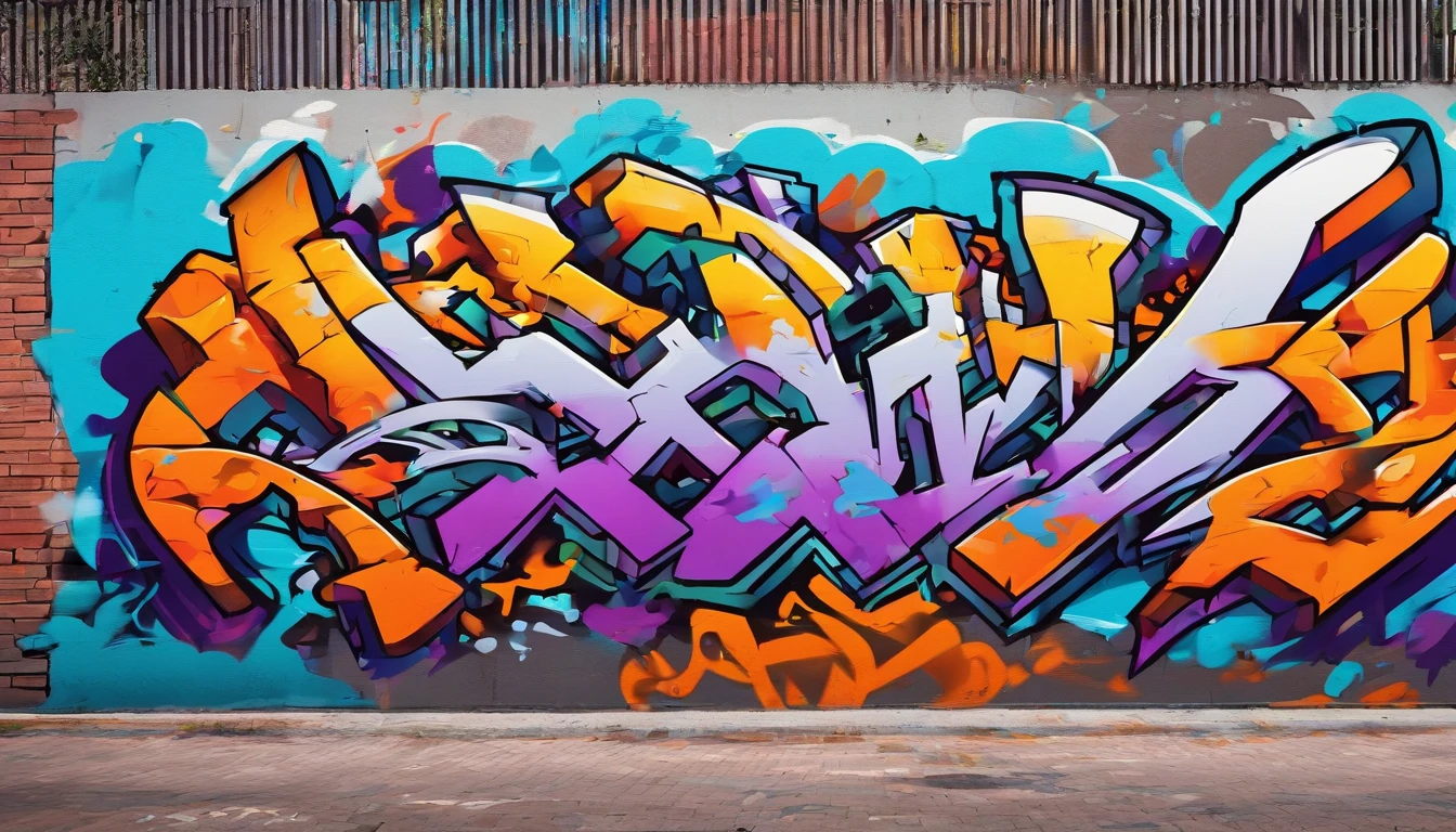 NICO lettrage, colorful graffiti, animated male character, high quality, 8k, high resolution