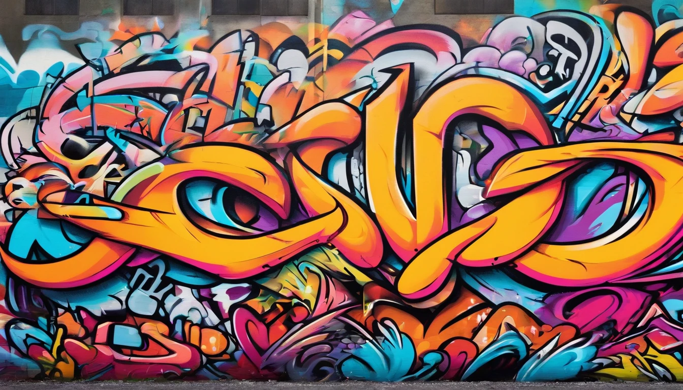 NICO lettrage, colorful graffiti, animated male character, high quality, 8k, high resolution
