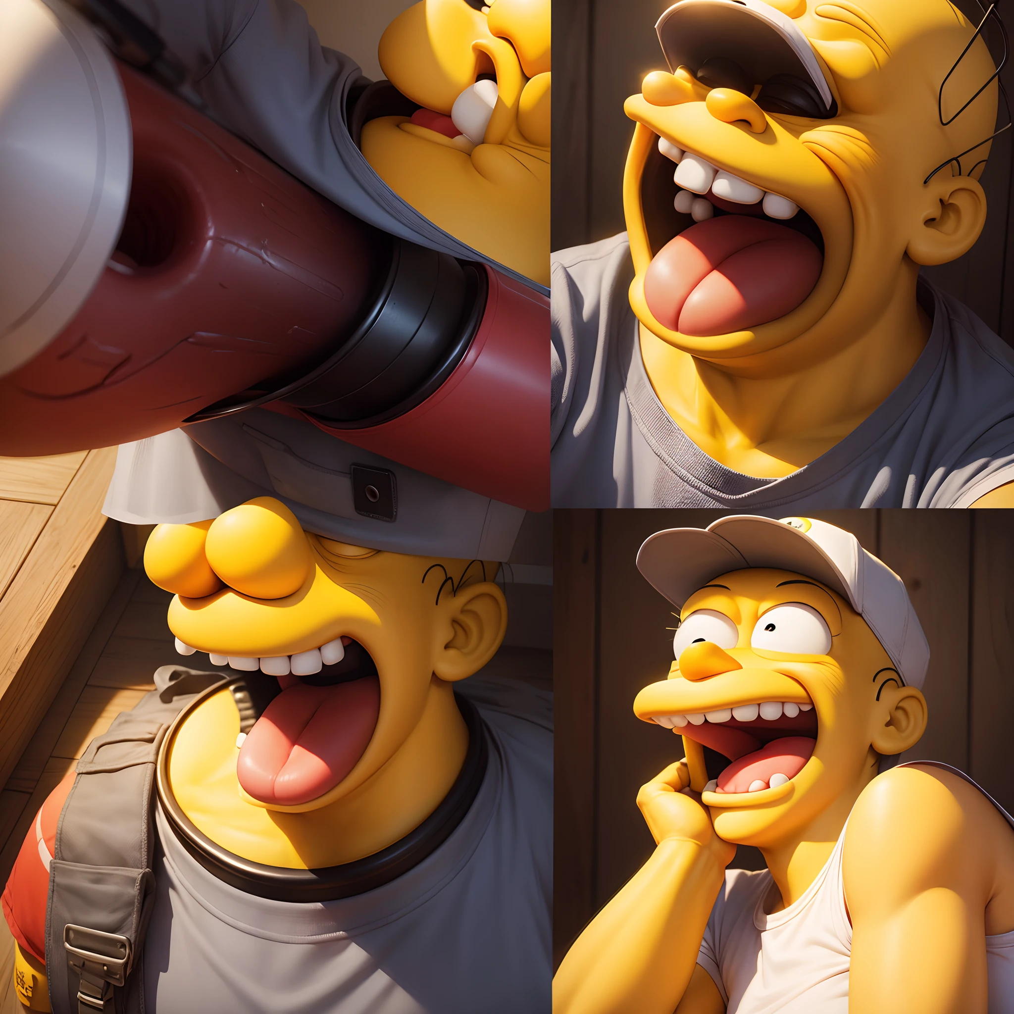 Homer Simpson laughing