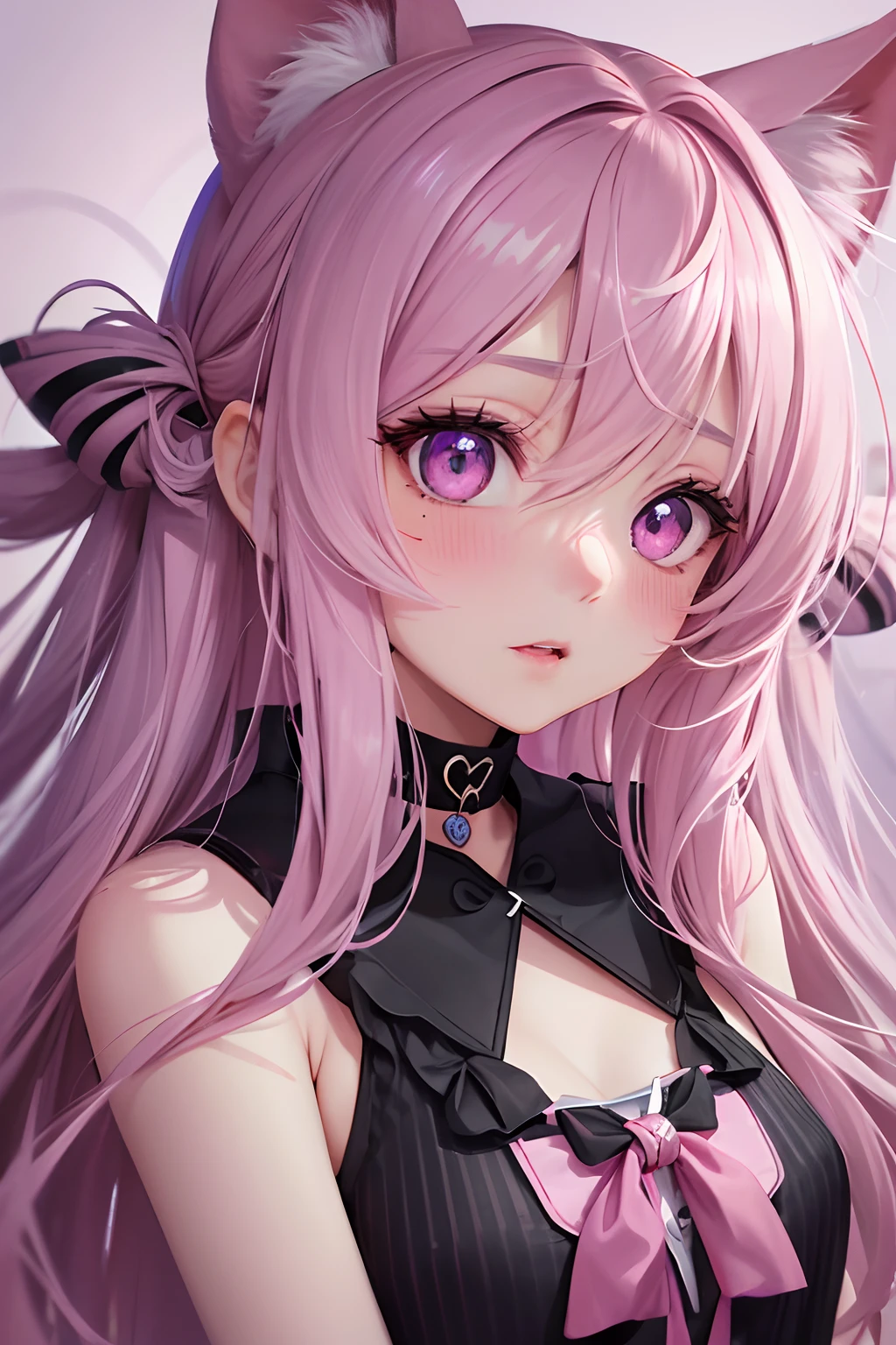 anime artwork anime style, cute anime girl, pink hair, big eyes . anime style, key visual, vibrant, studio anime,  highly detailed