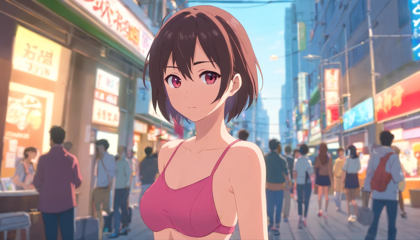 latin girl in the public area, fucking with him, wear red underwear, small boobs, pink pussy, , highly detailed glossy eyes (looking at the camera), DSLR Lighting, SLR camera, Ultra-Quality, sharpness, Depth of field, Film grain (Downtown), Fujifilm XT3, Crystal clear, Frame Center, beatiful face, sharp-focus